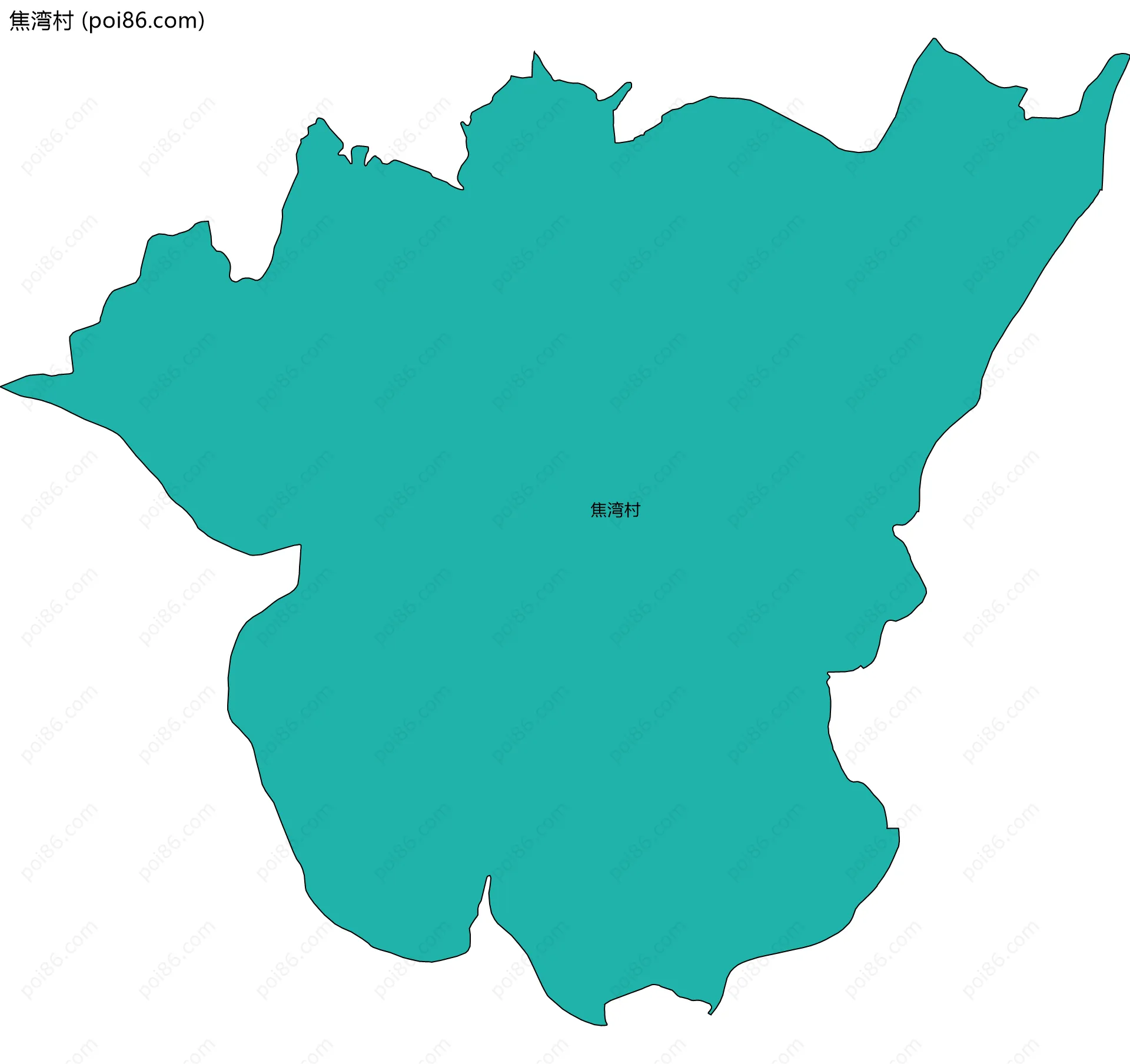 焦湾村边界地图