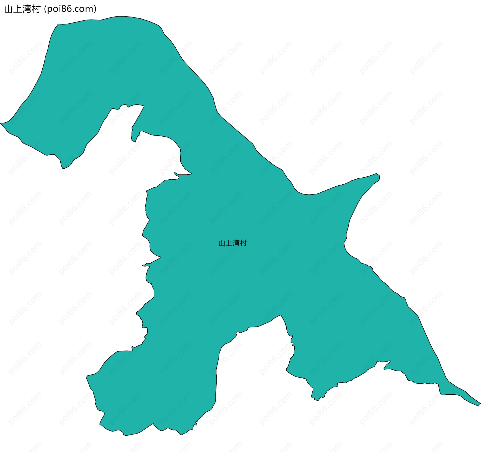 山上湾村边界地图