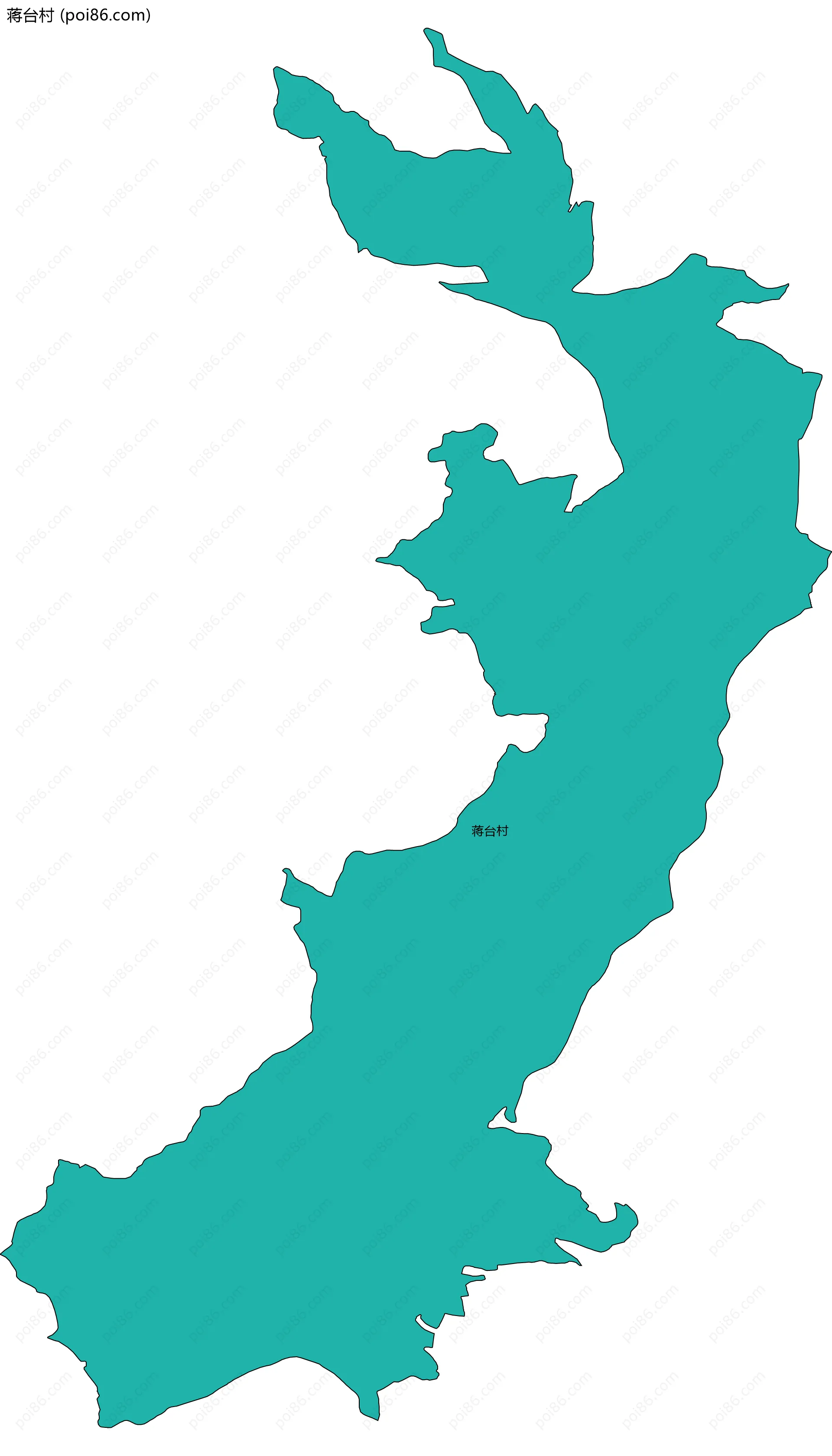 蒋台村边界地图