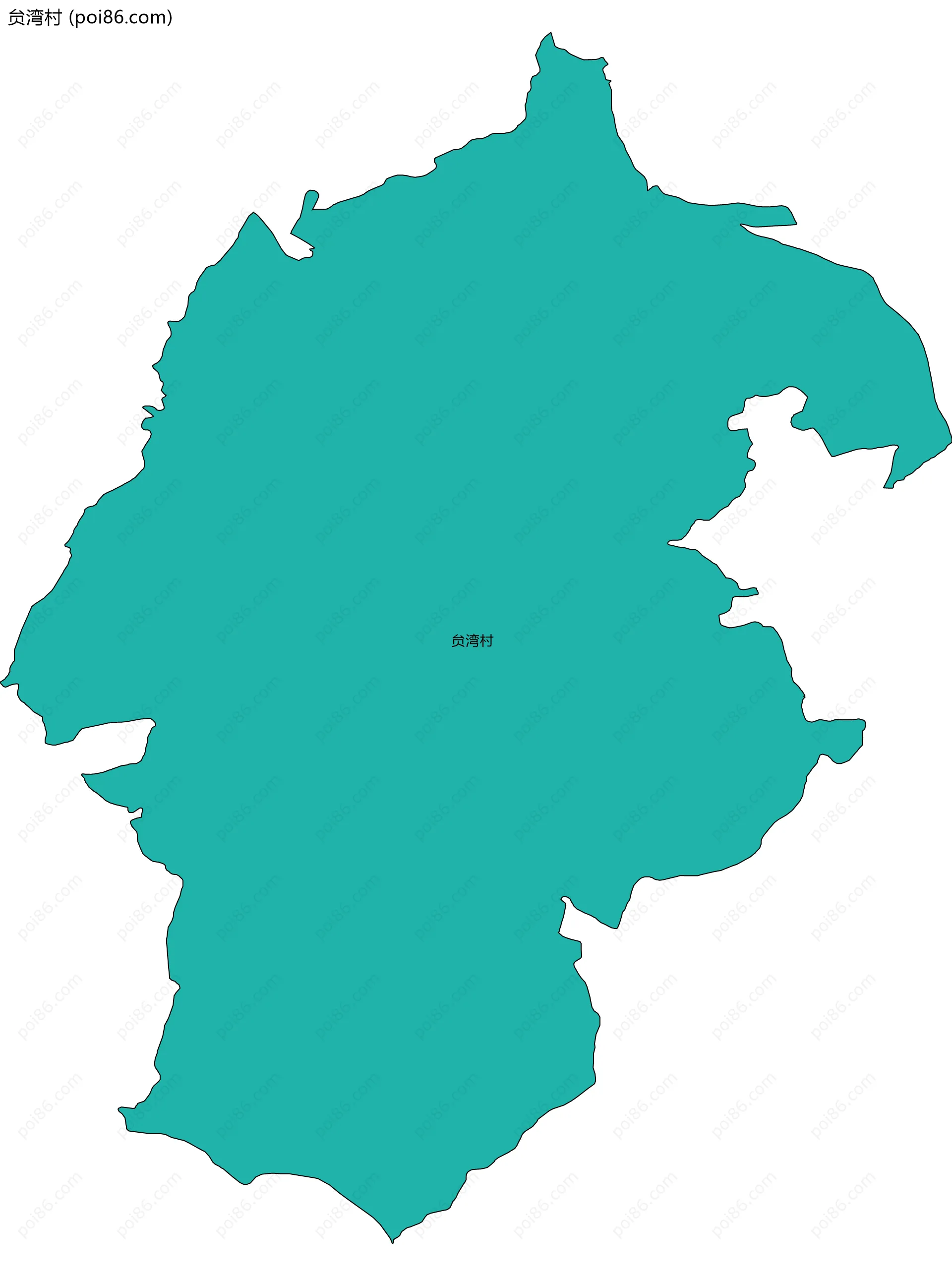 贠湾村边界地图