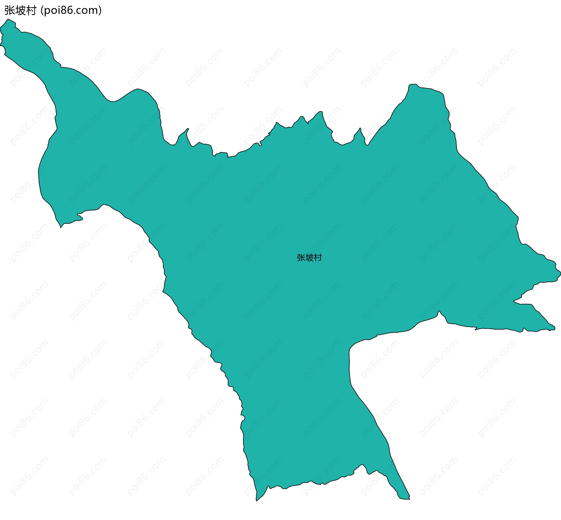 张坡村边界地图