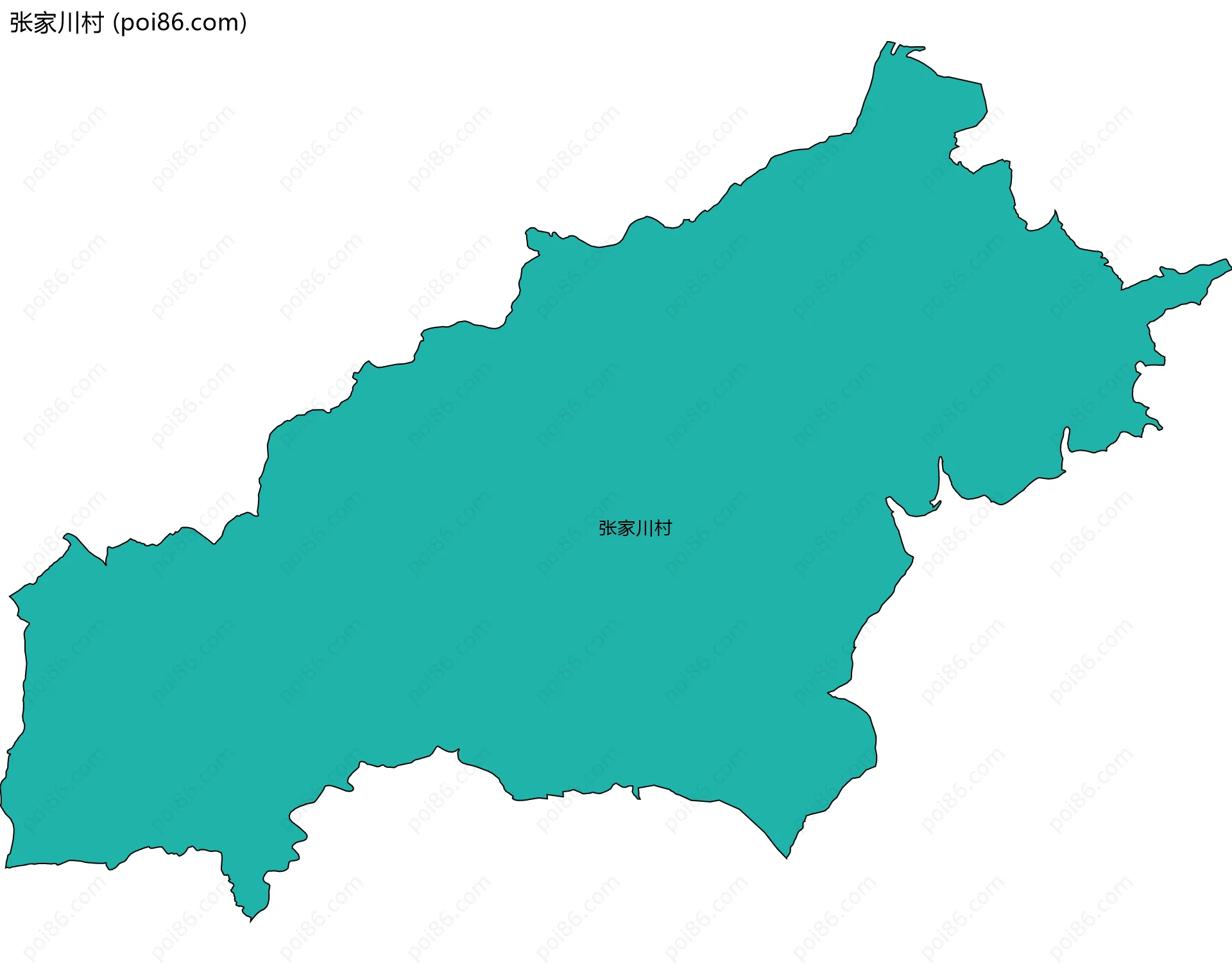 张家川村边界地图