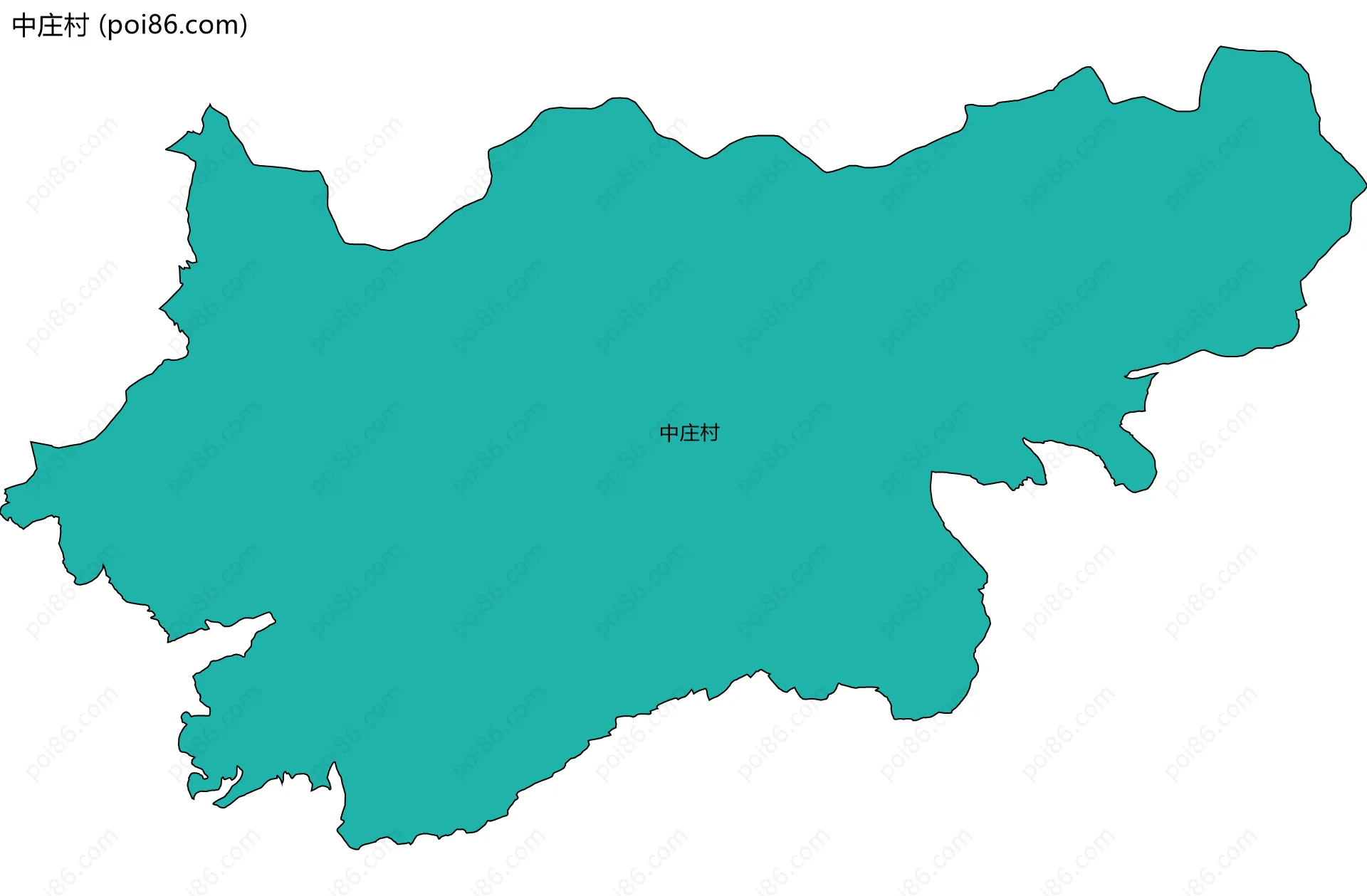 中庄村边界地图