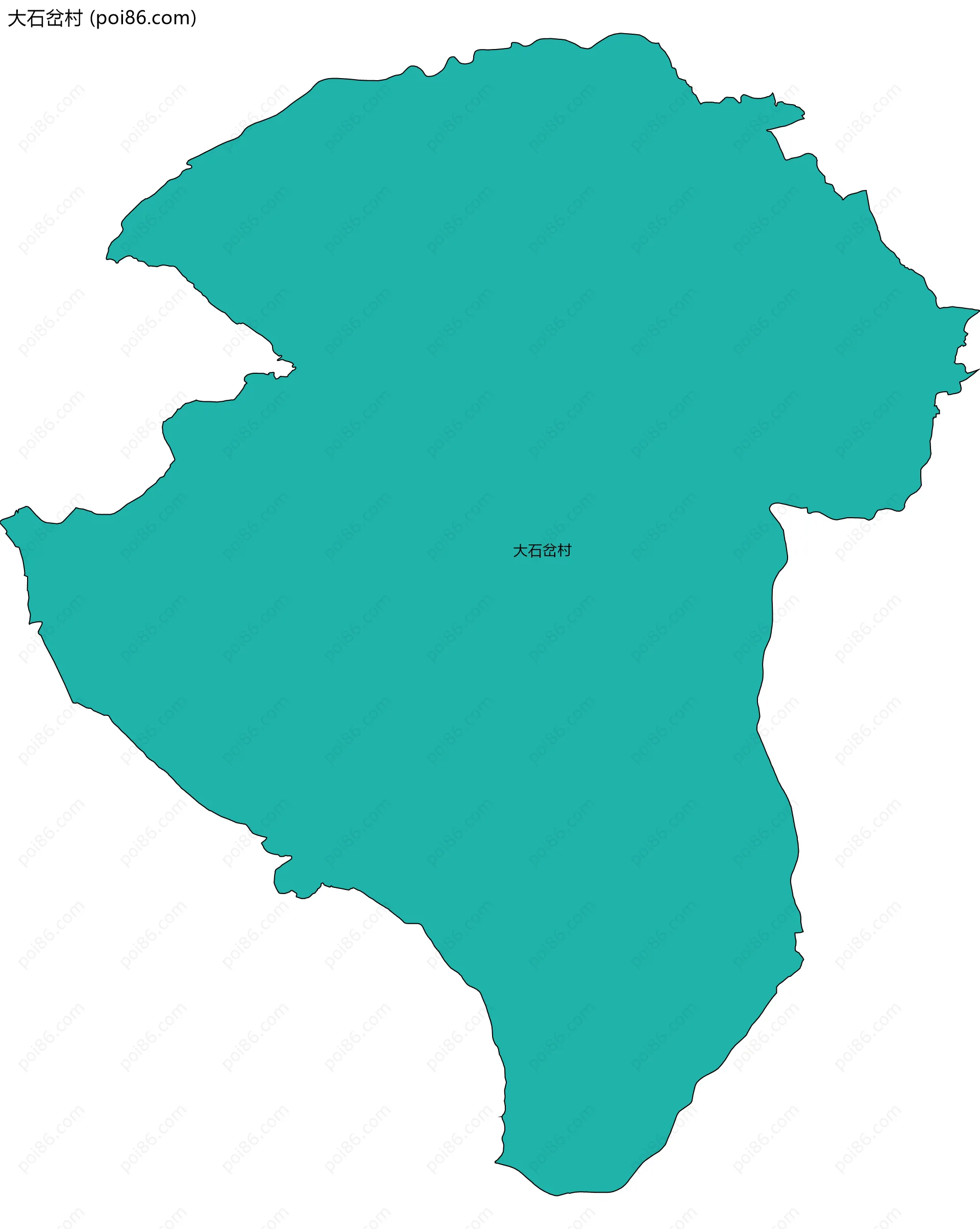 大石岔村边界地图