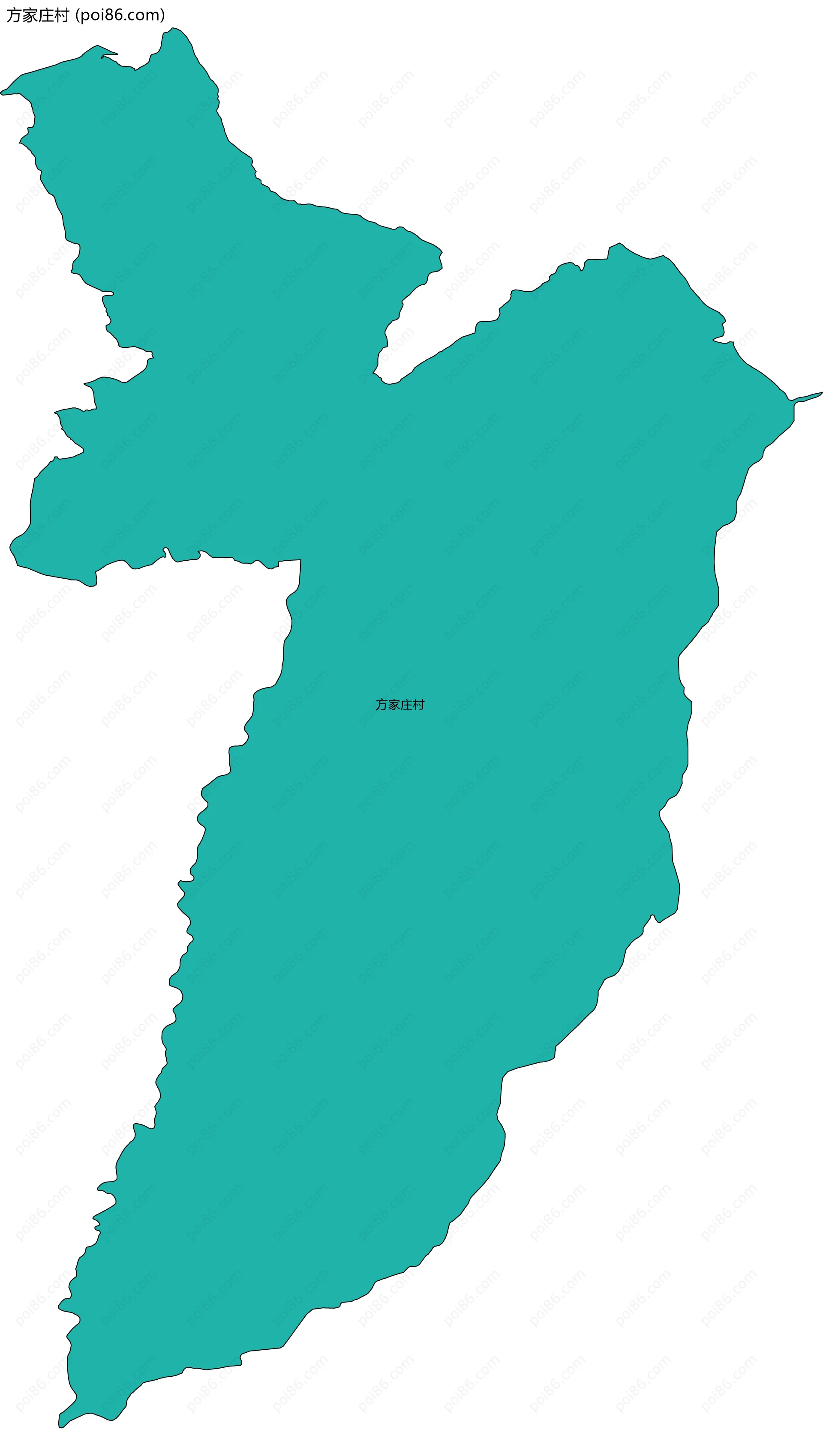 方家庄村边界地图