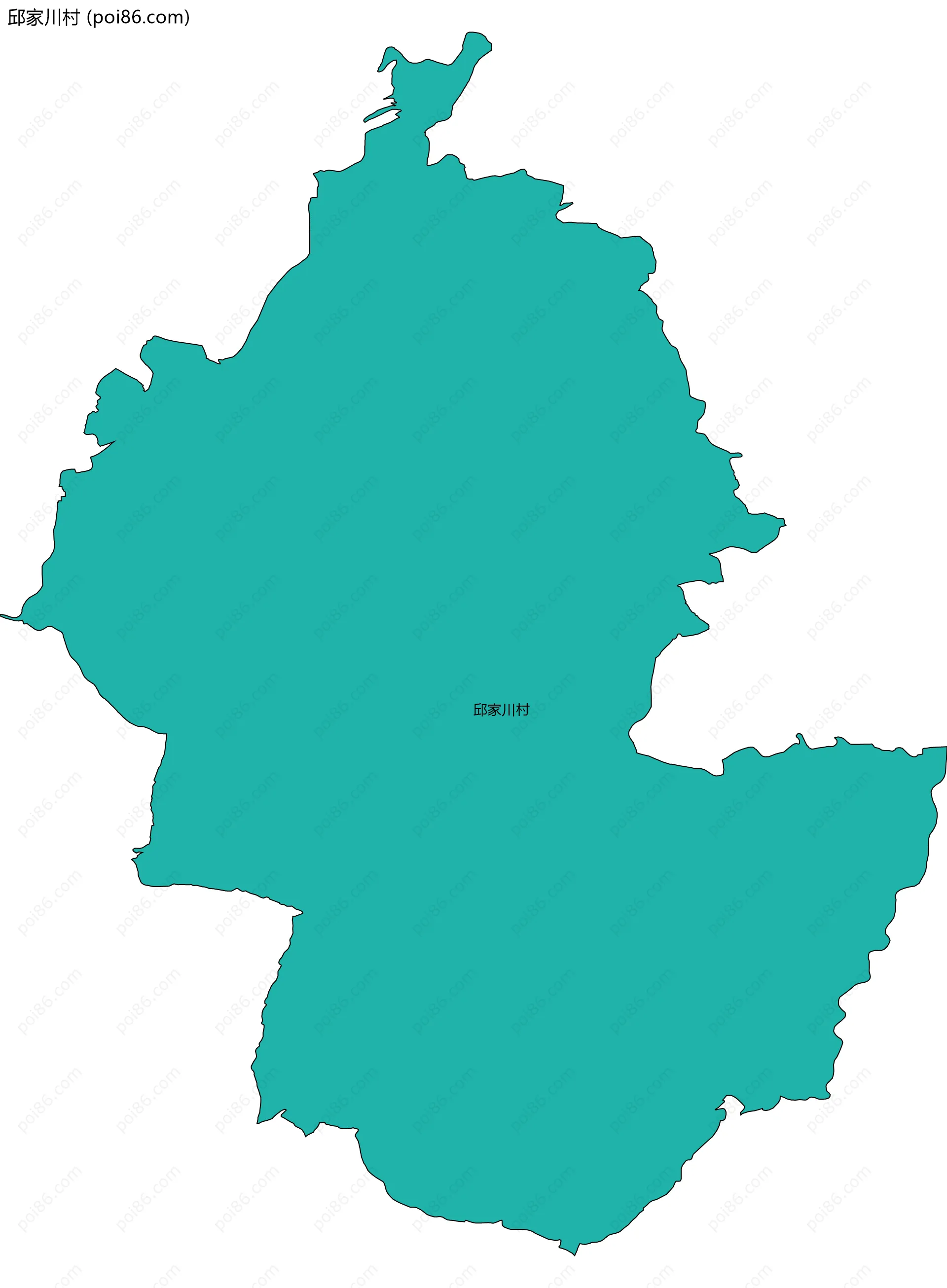 邱家川村边界地图