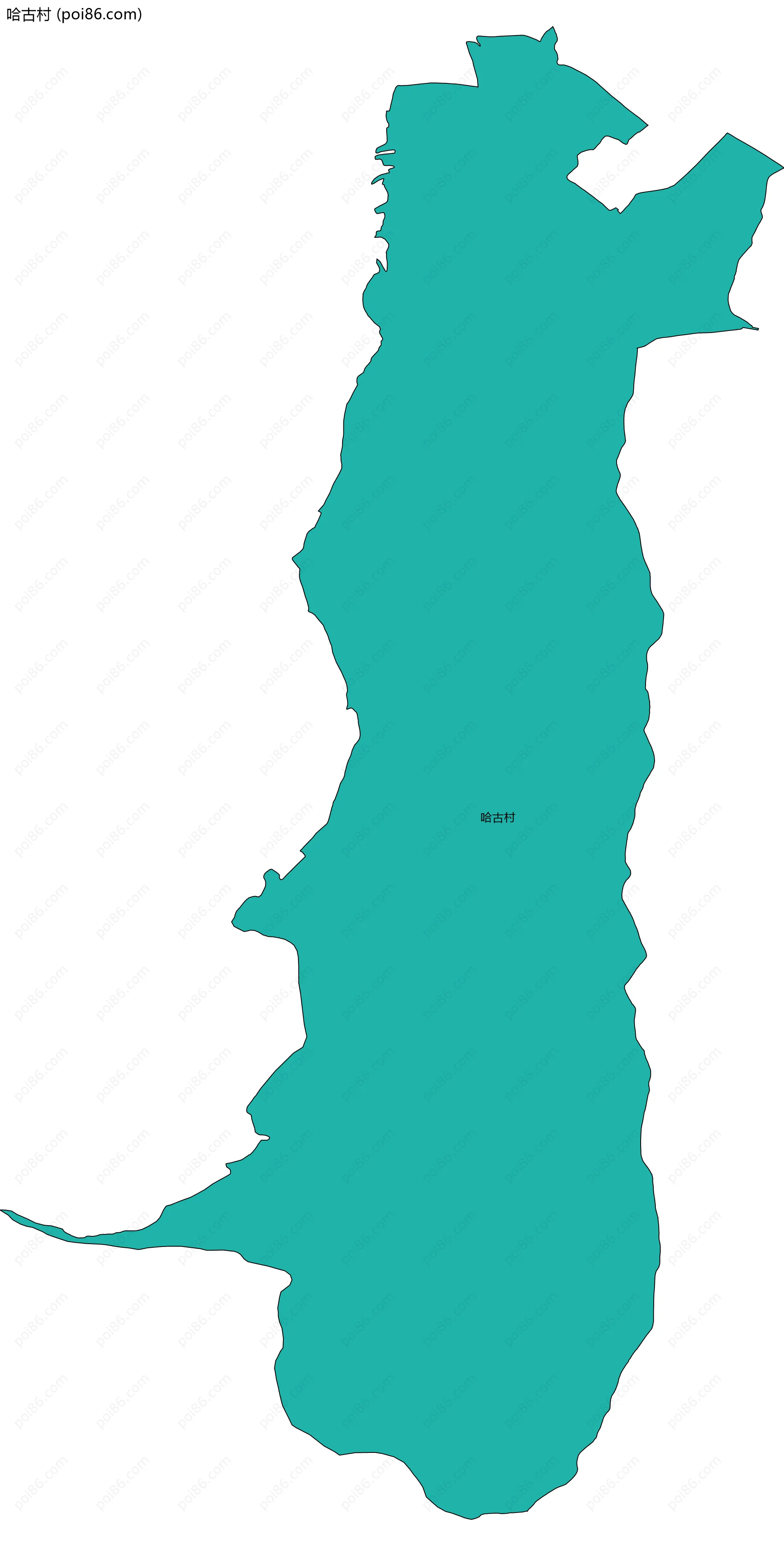 哈古村边界地图
