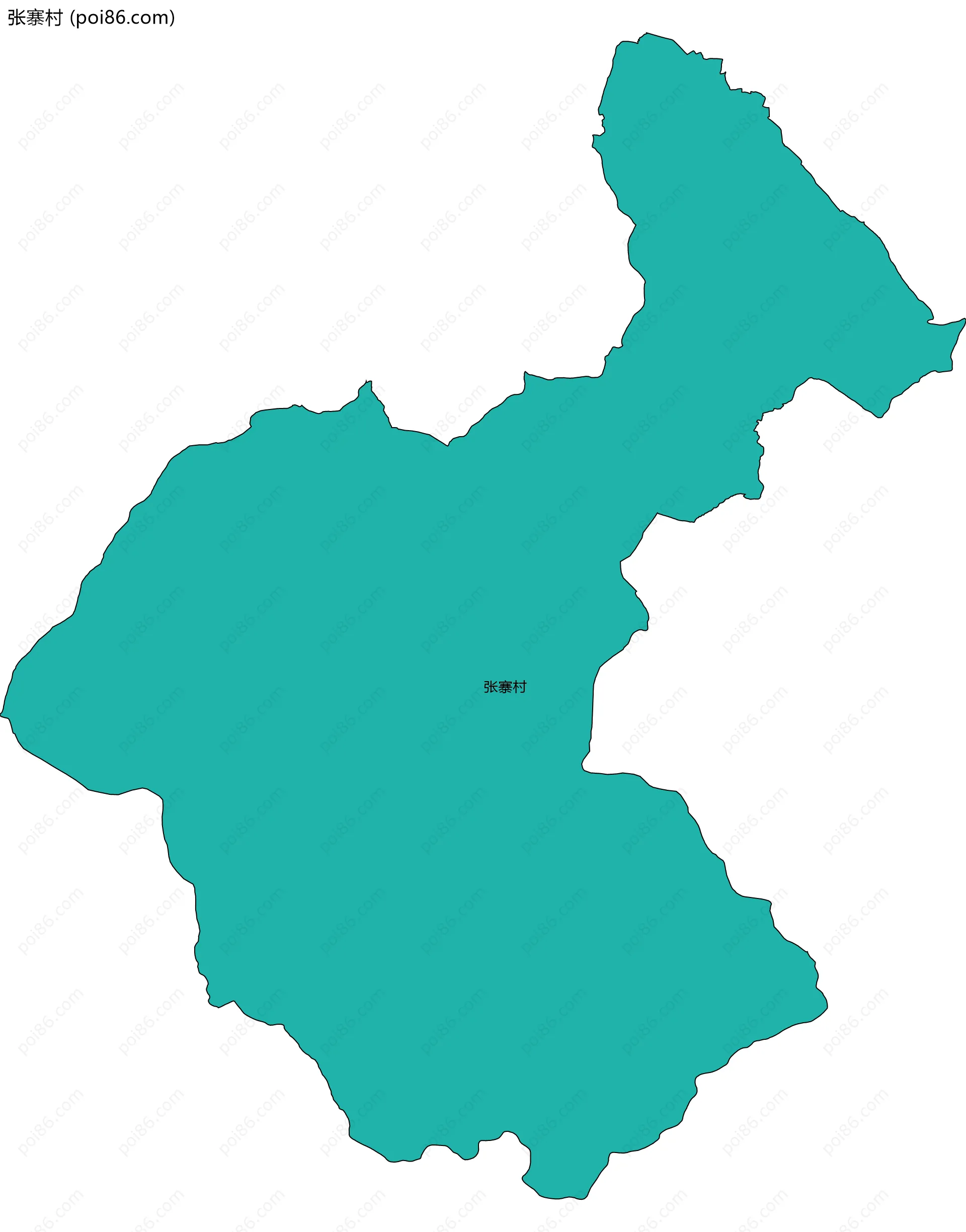 张寨村边界地图