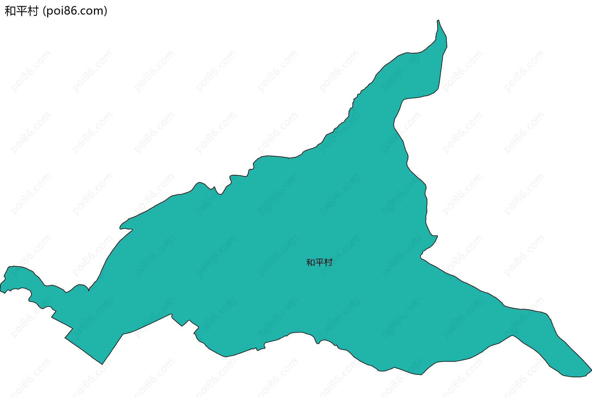 和平村边界地图