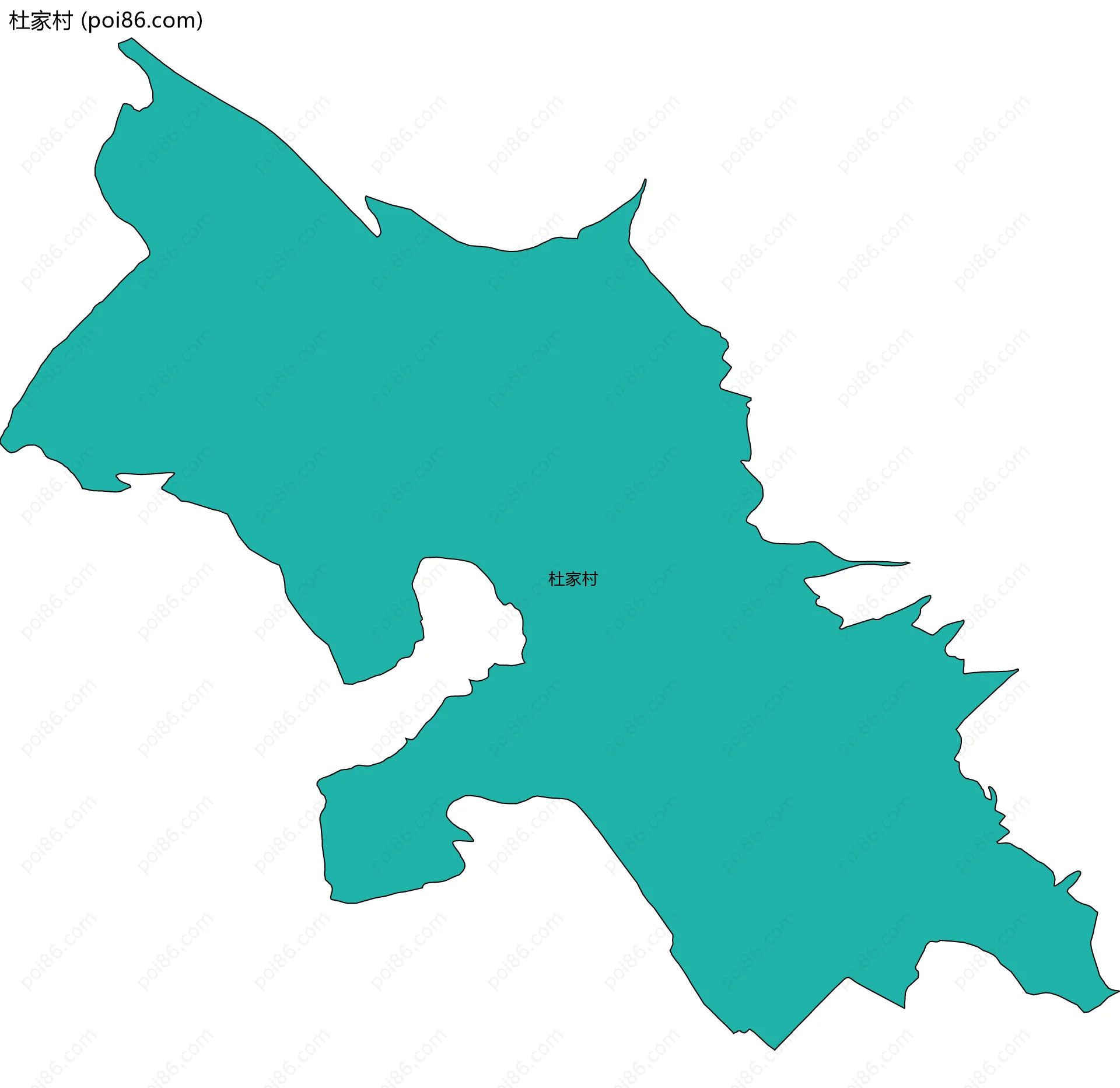 杜家村边界地图