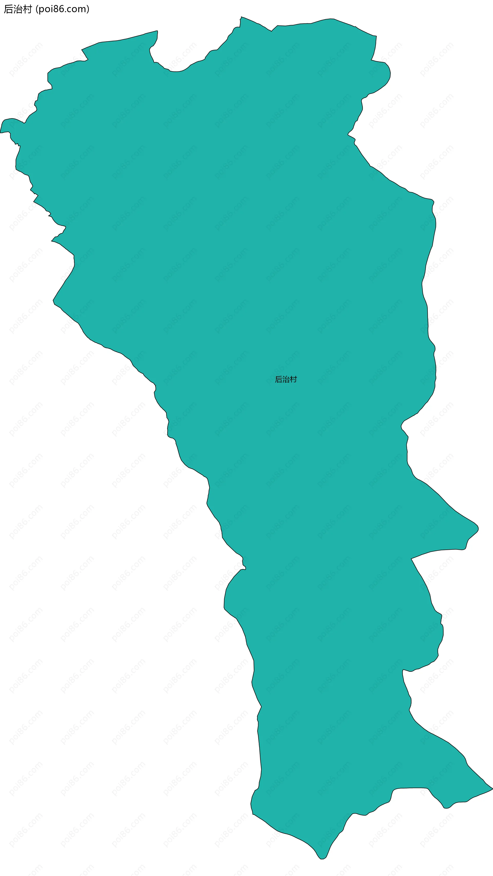 后治村边界地图