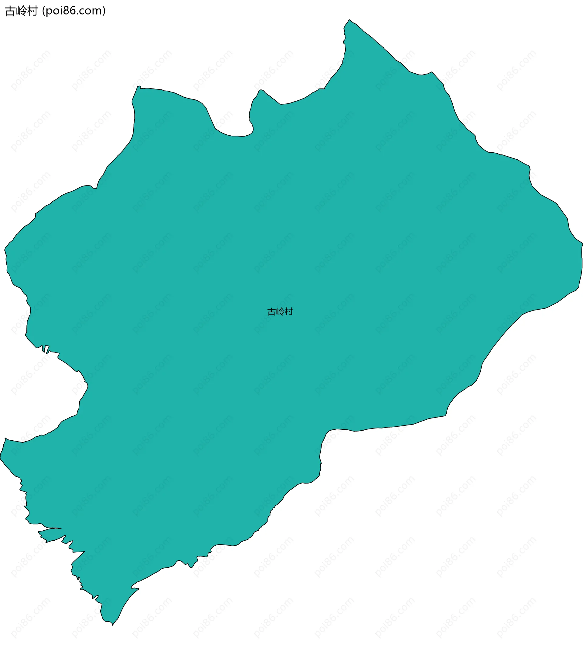 古岭村边界地图
