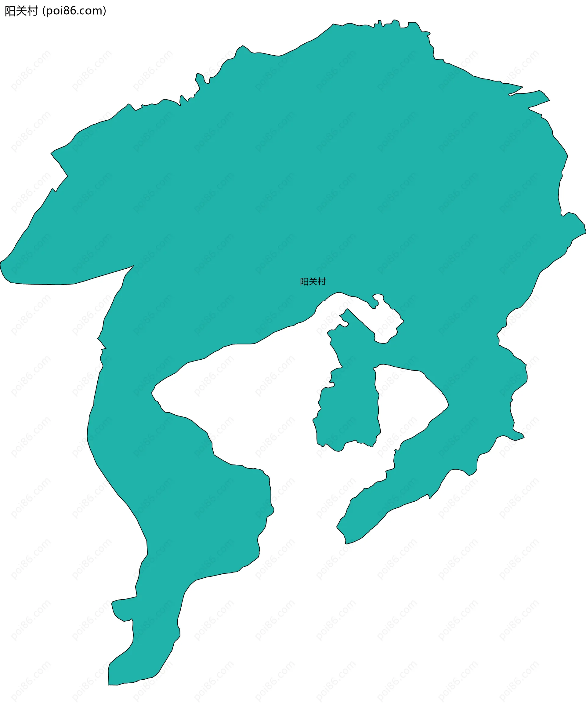 阳关村边界地图