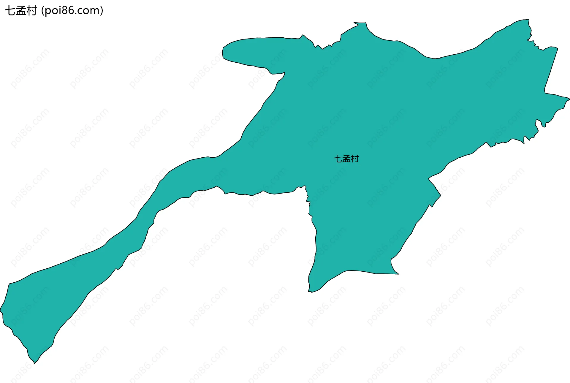七孟村边界地图