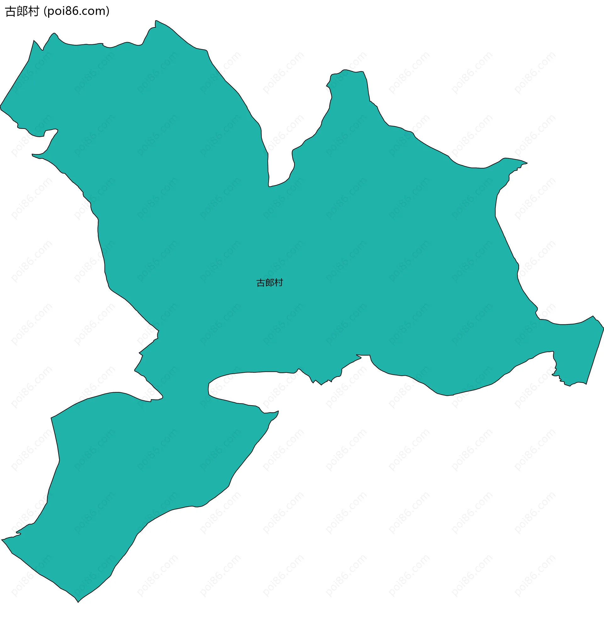 古郎村边界地图