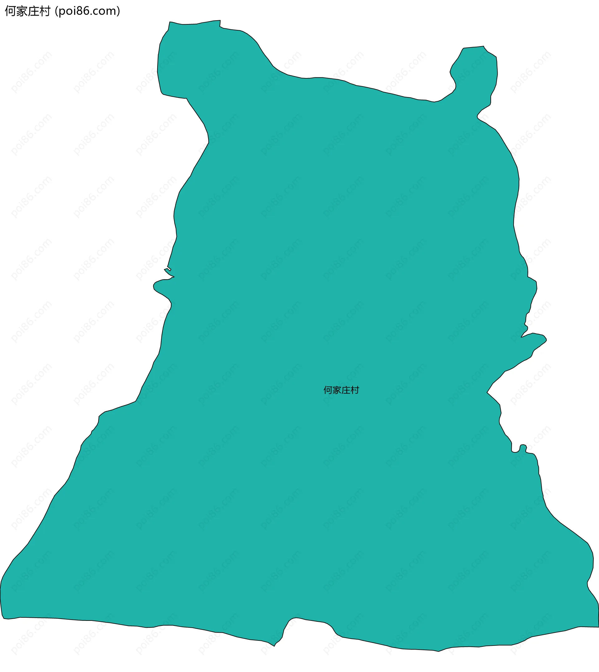 何家庄村边界地图