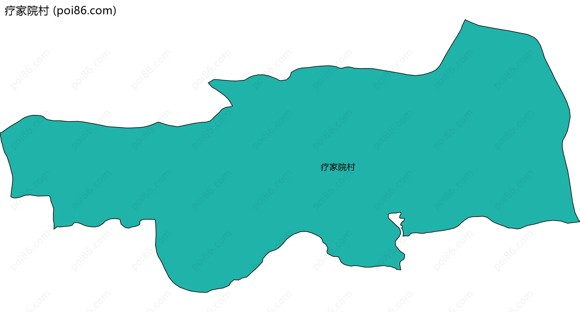 疗家院村边界地图