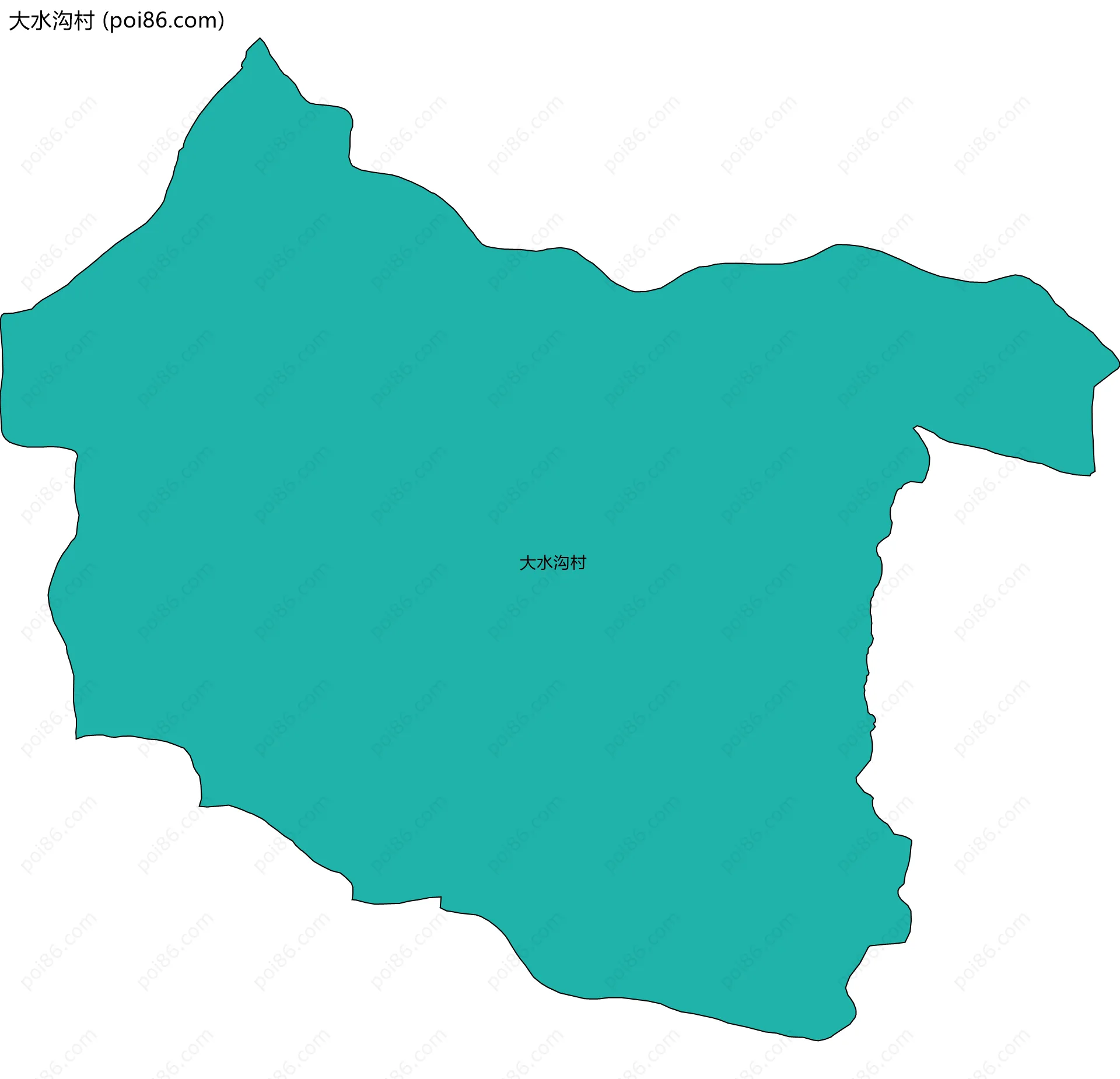 大水沟村边界地图