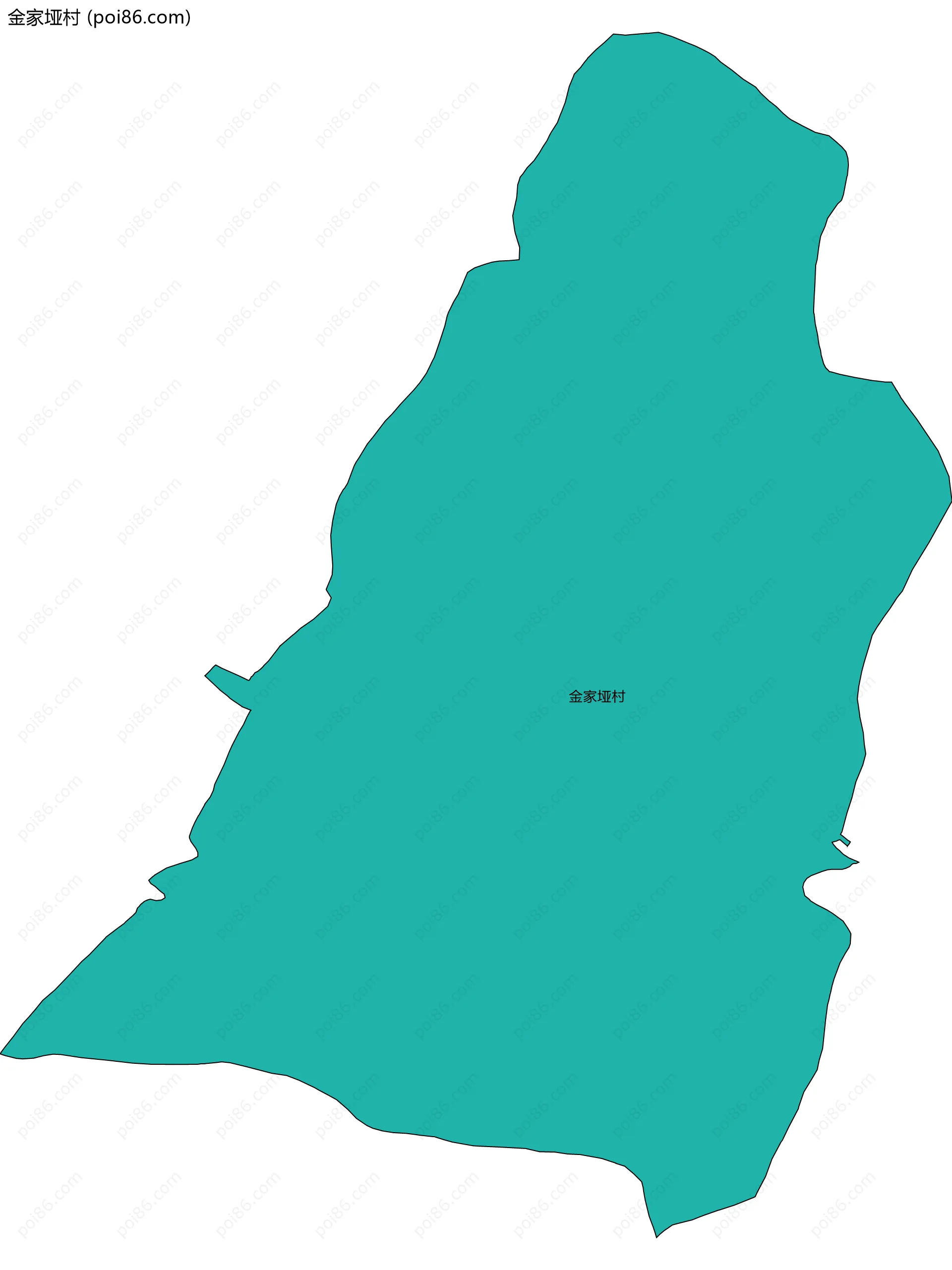 金家垭村边界地图