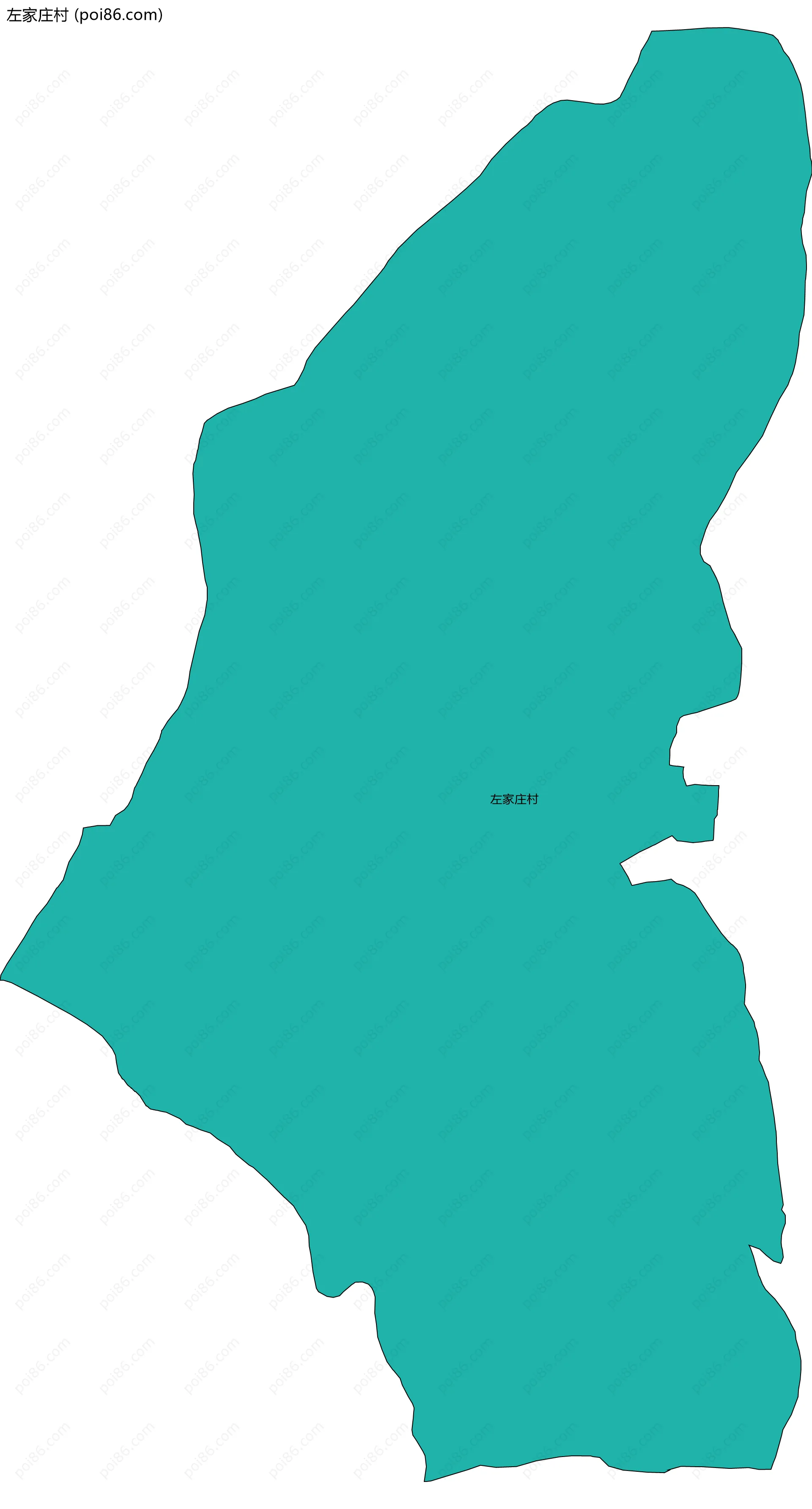 左家庄村边界地图