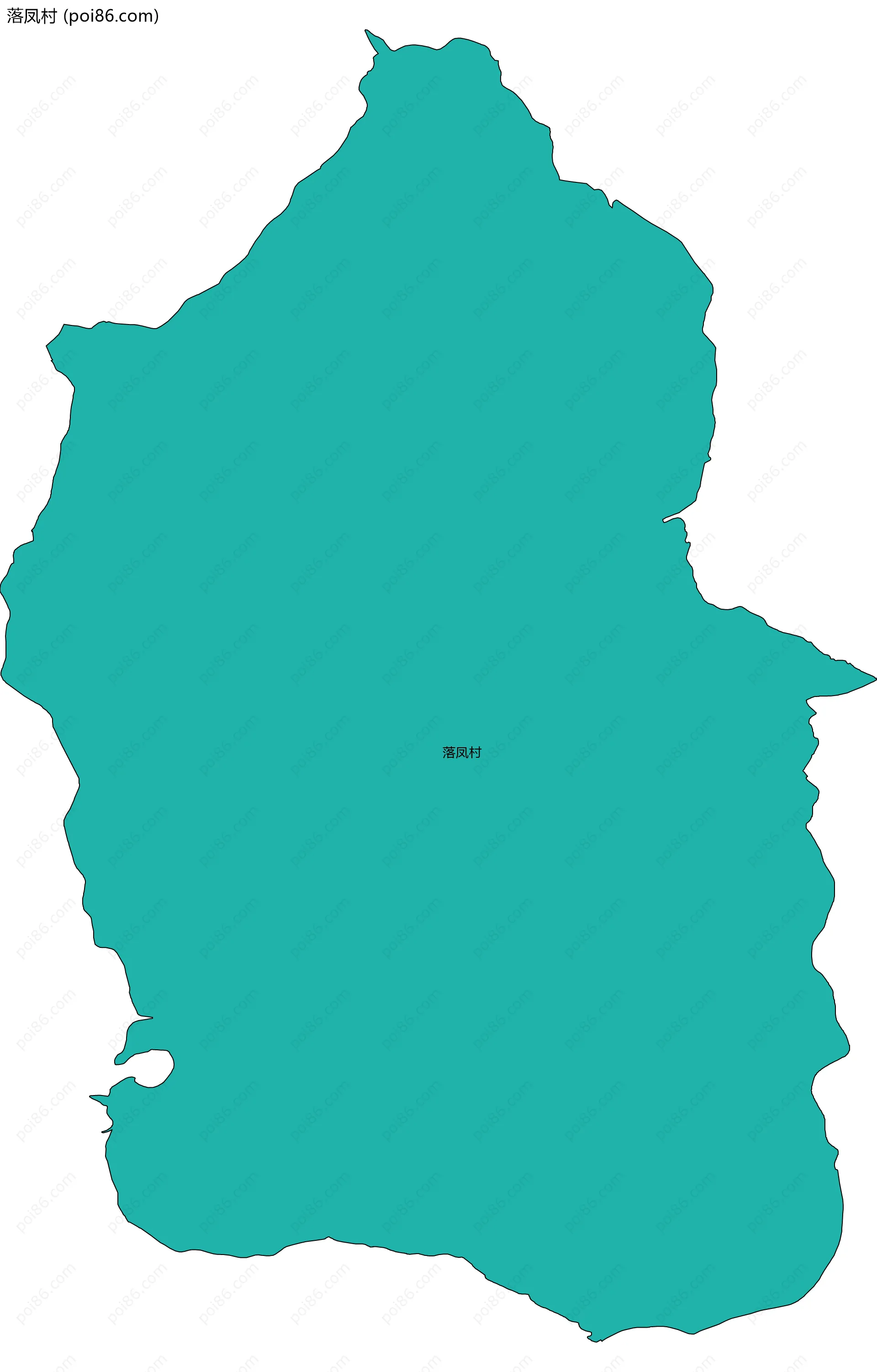 落凤村边界地图