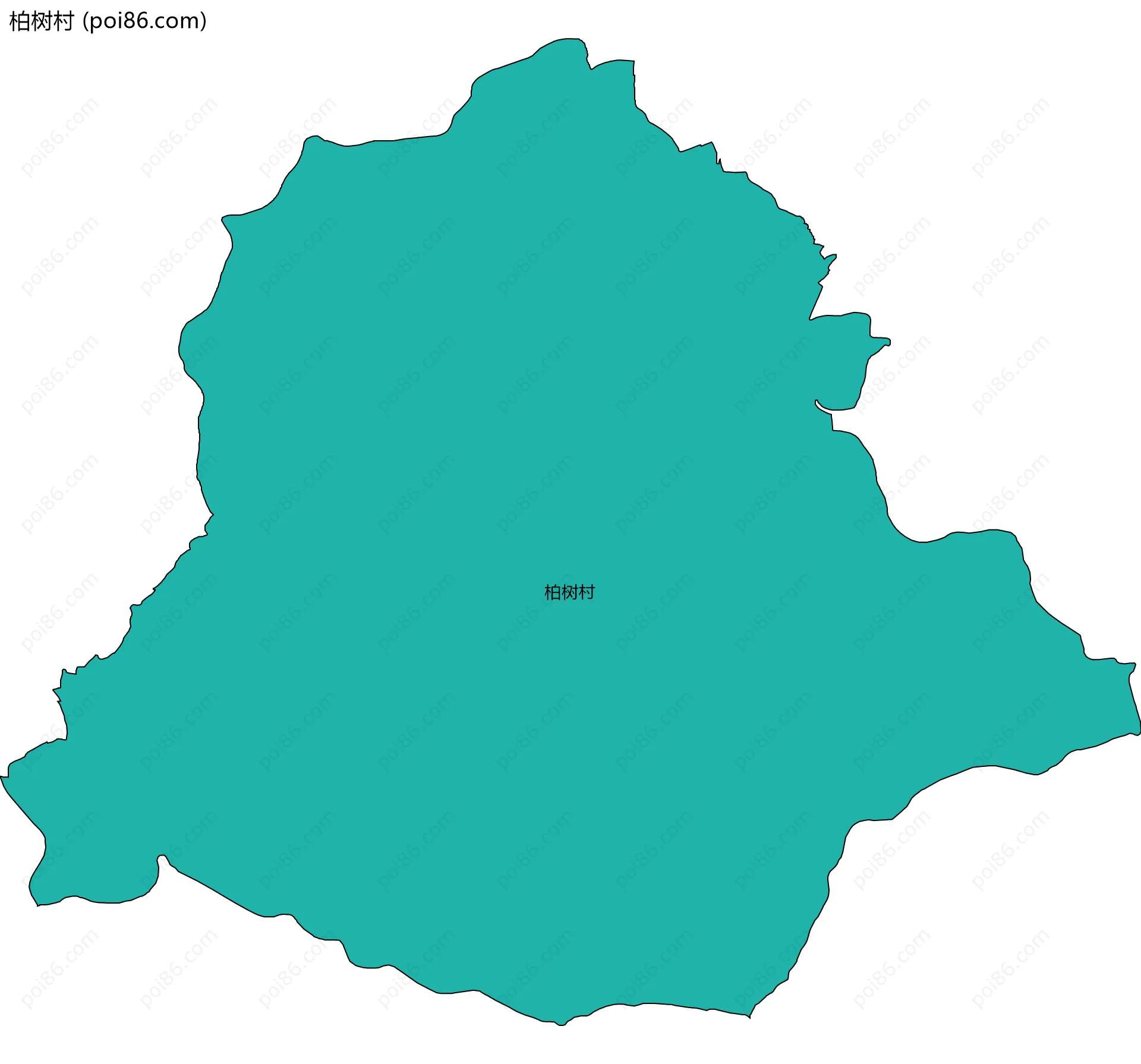 柏树村边界地图