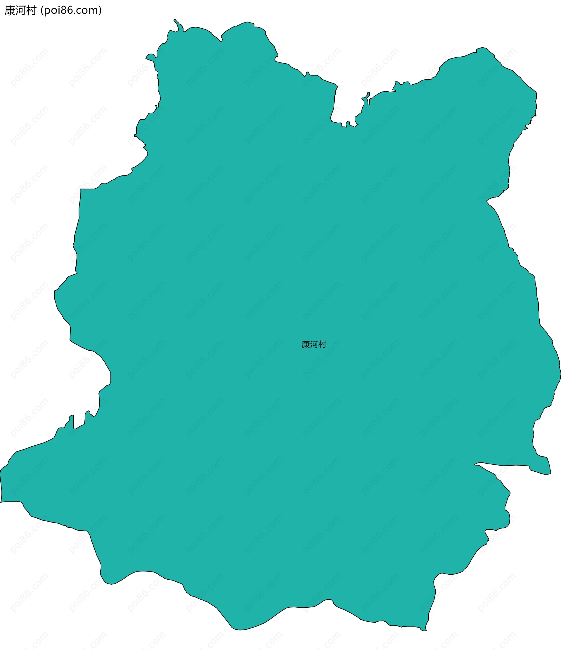 康河村边界地图