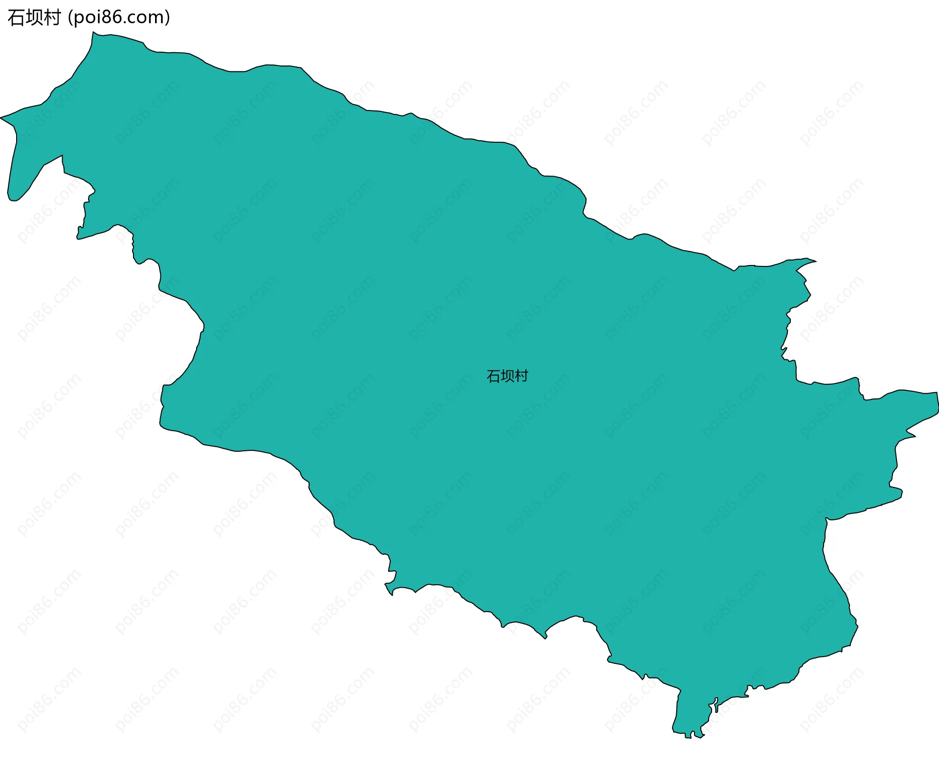 石坝村边界地图