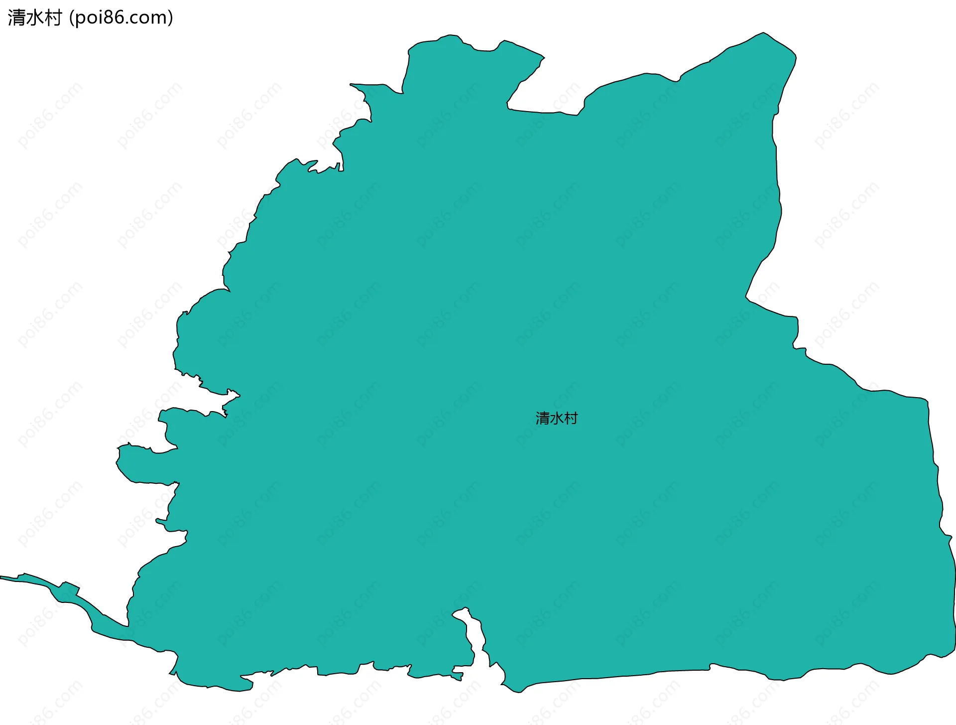 清水村边界地图