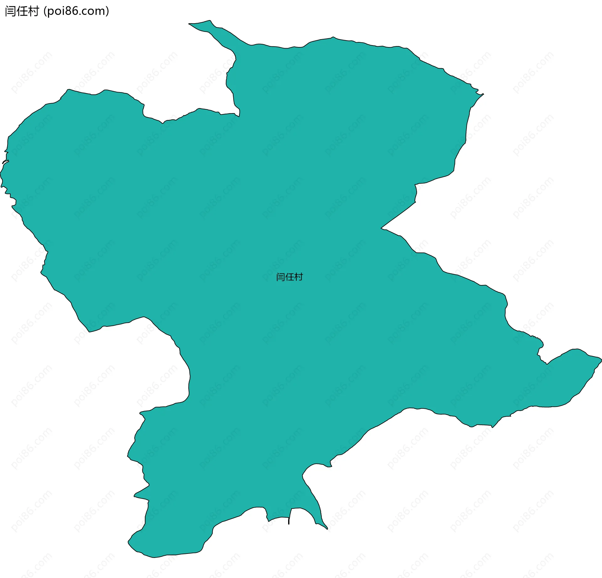 闫任村边界地图