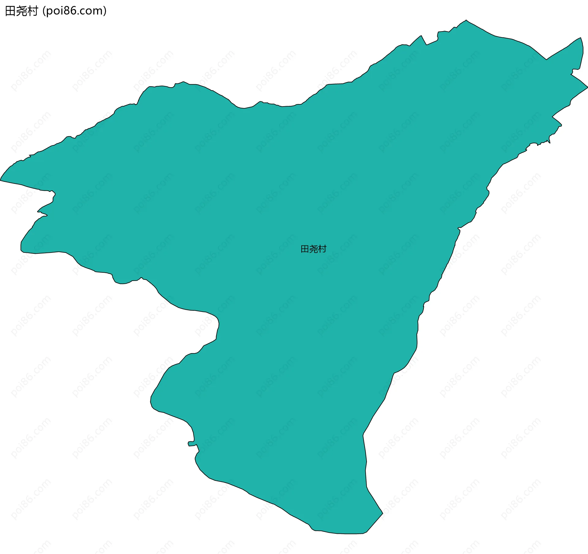 田尧村边界地图