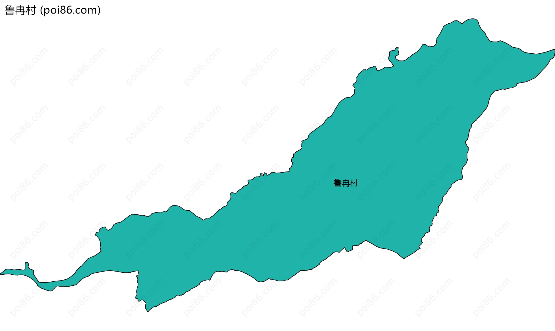 鲁冉村边界地图