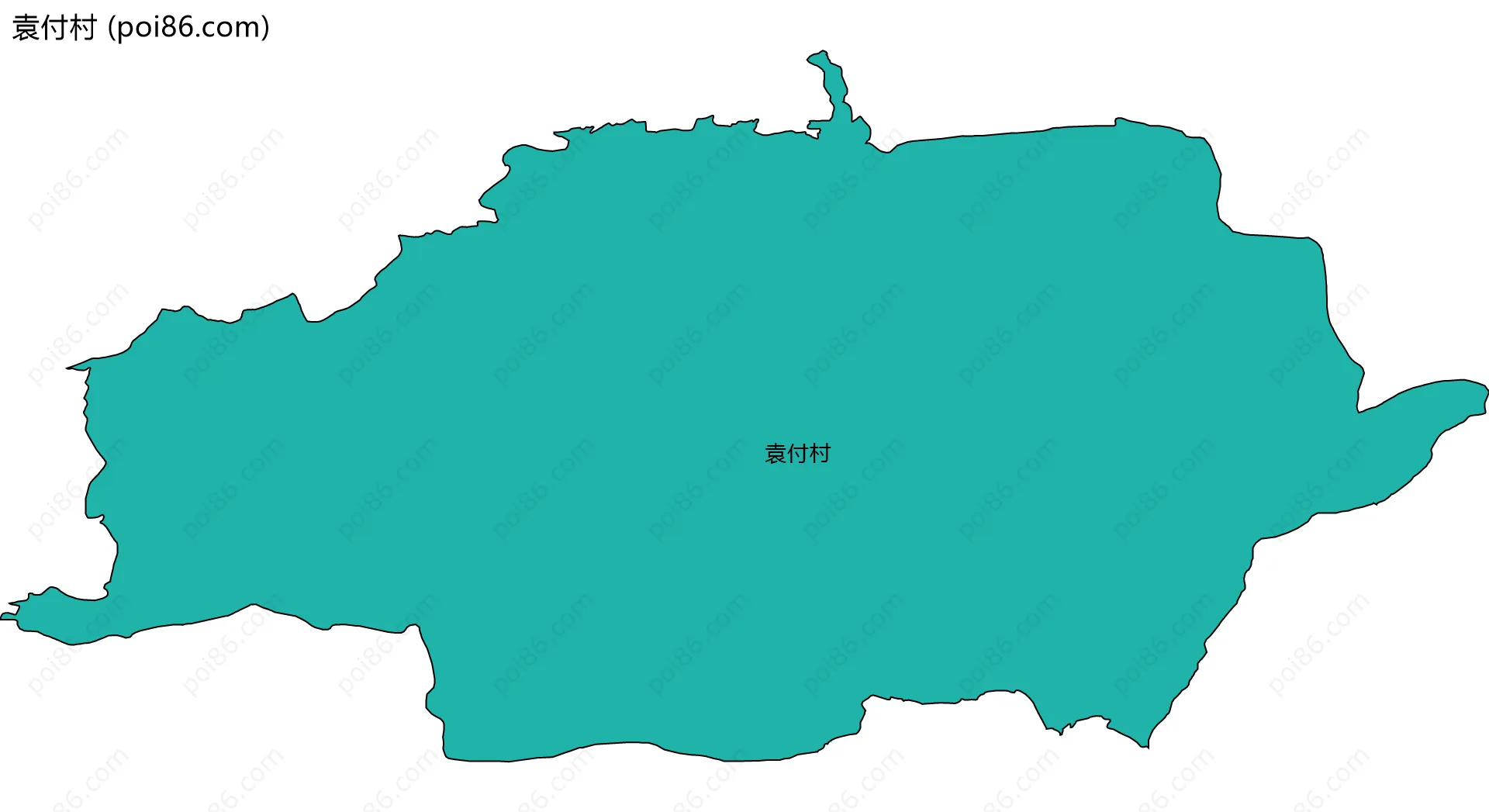 袁付村边界地图