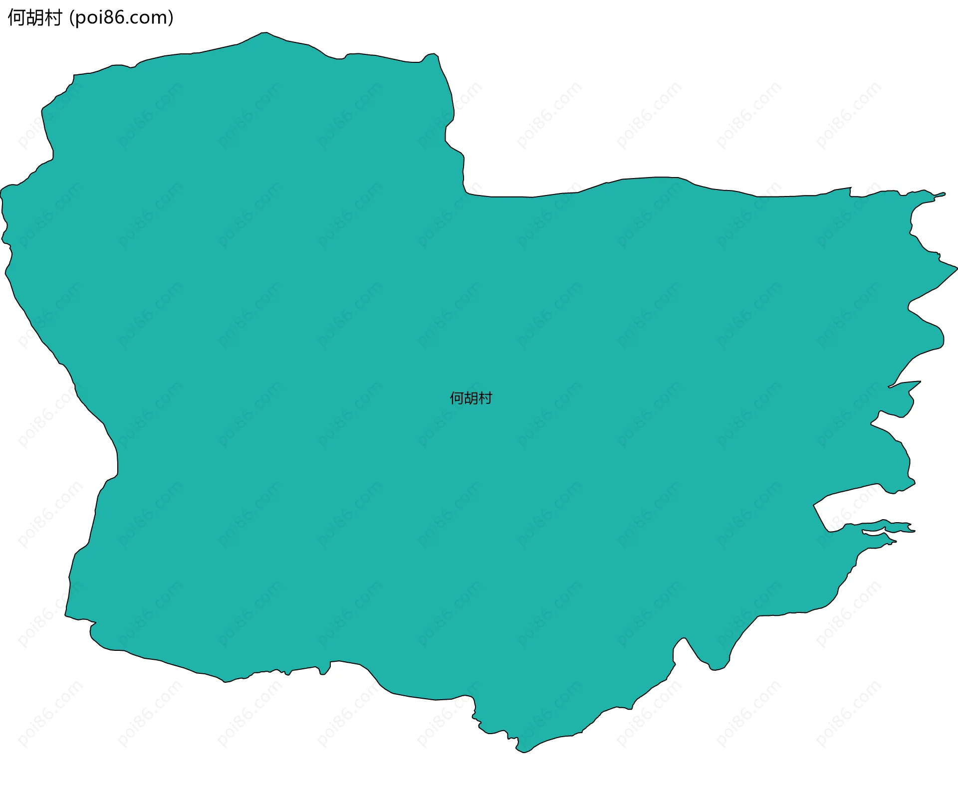 何胡村边界地图