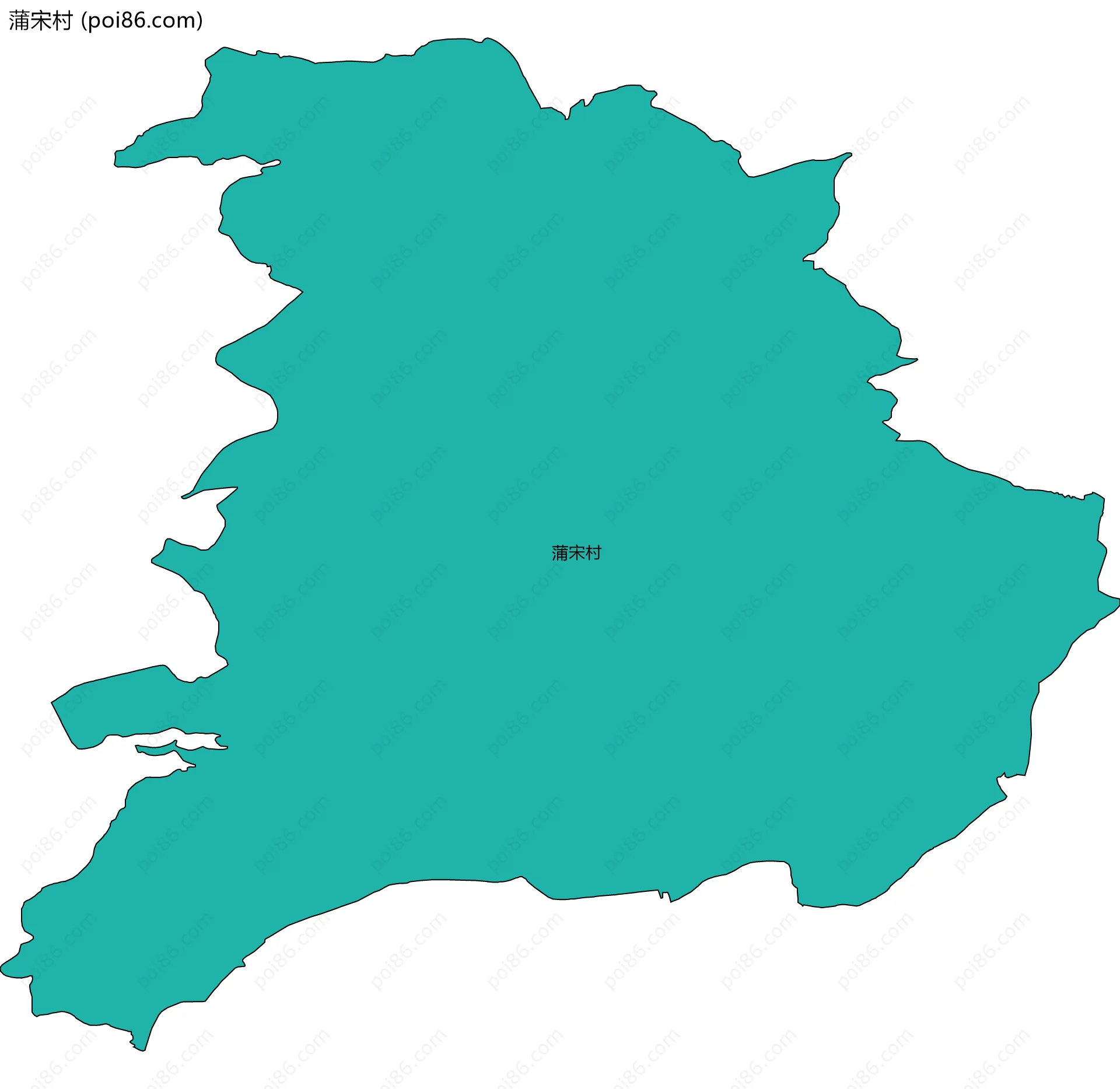 蒲宋村边界地图