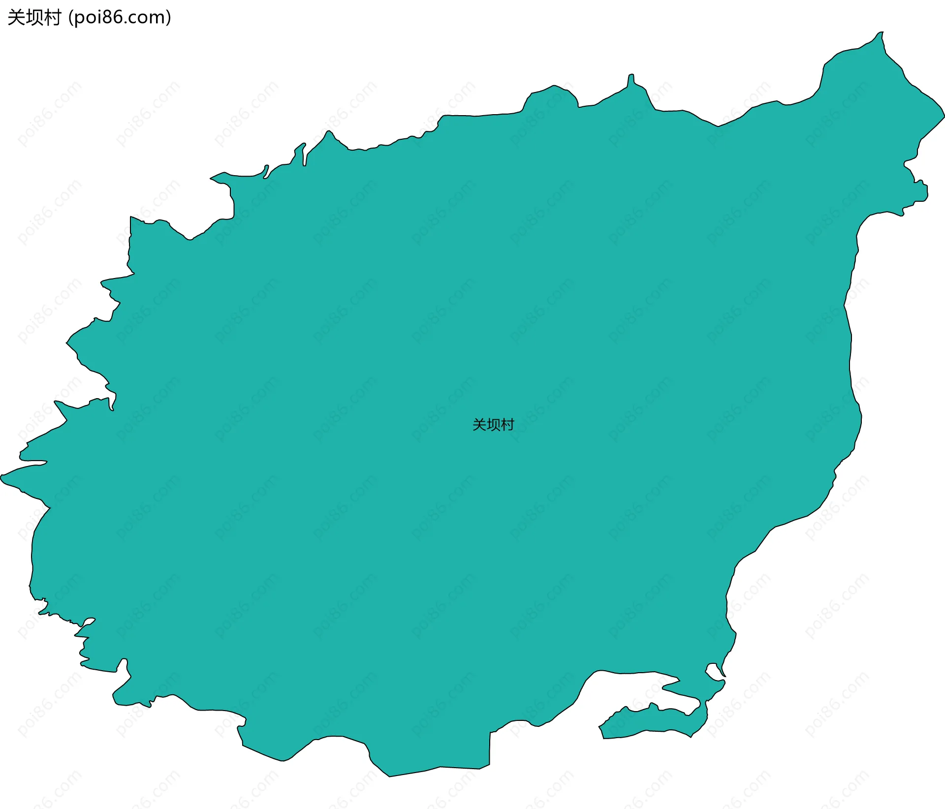 关坝村边界地图