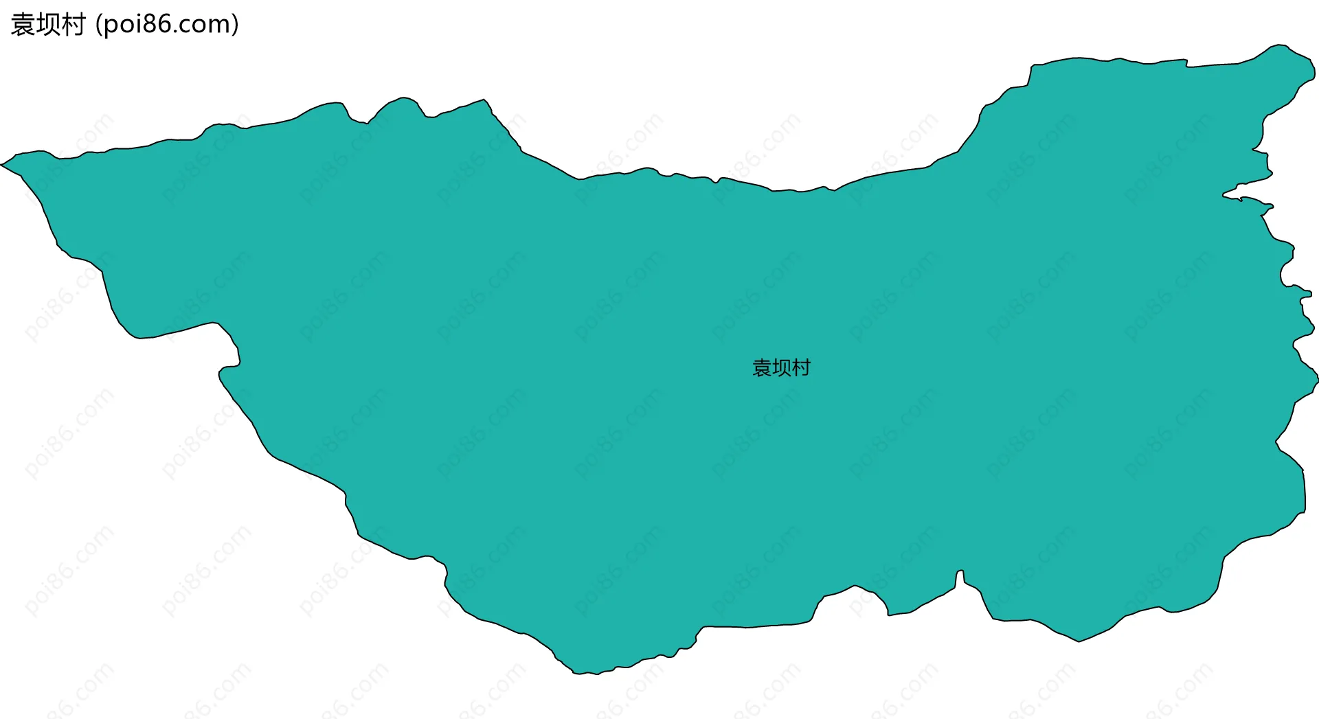 袁坝村边界地图