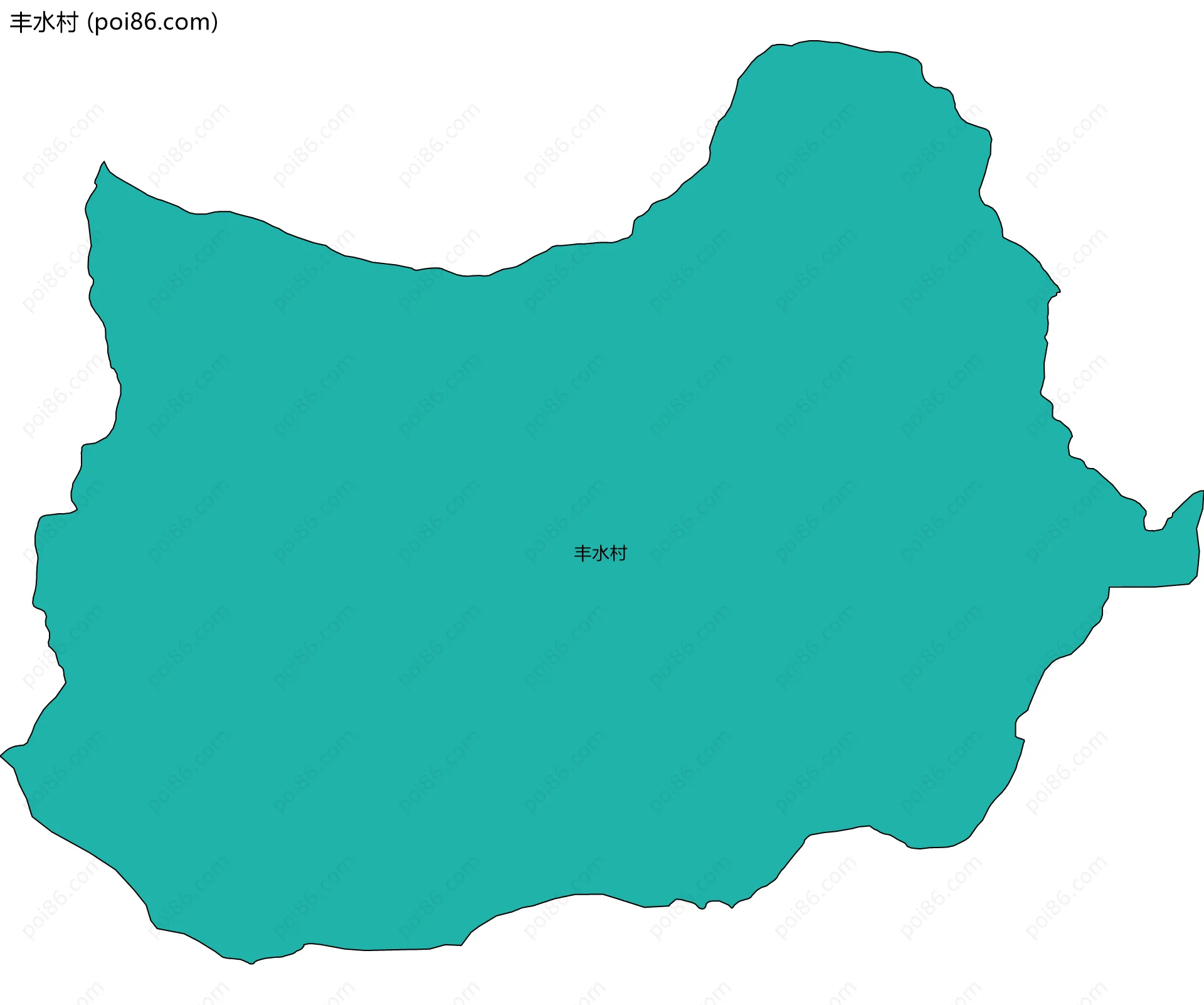 丰水村边界地图