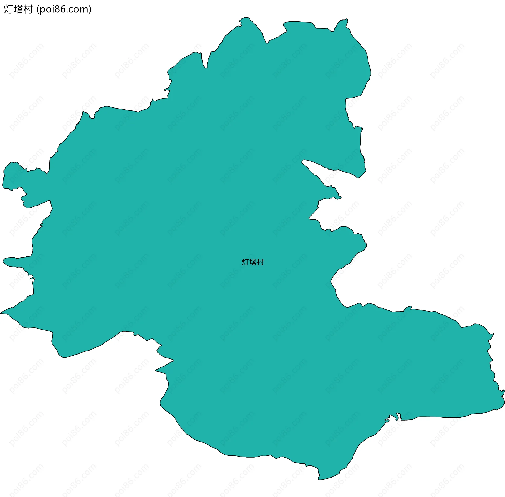 灯塔村边界地图