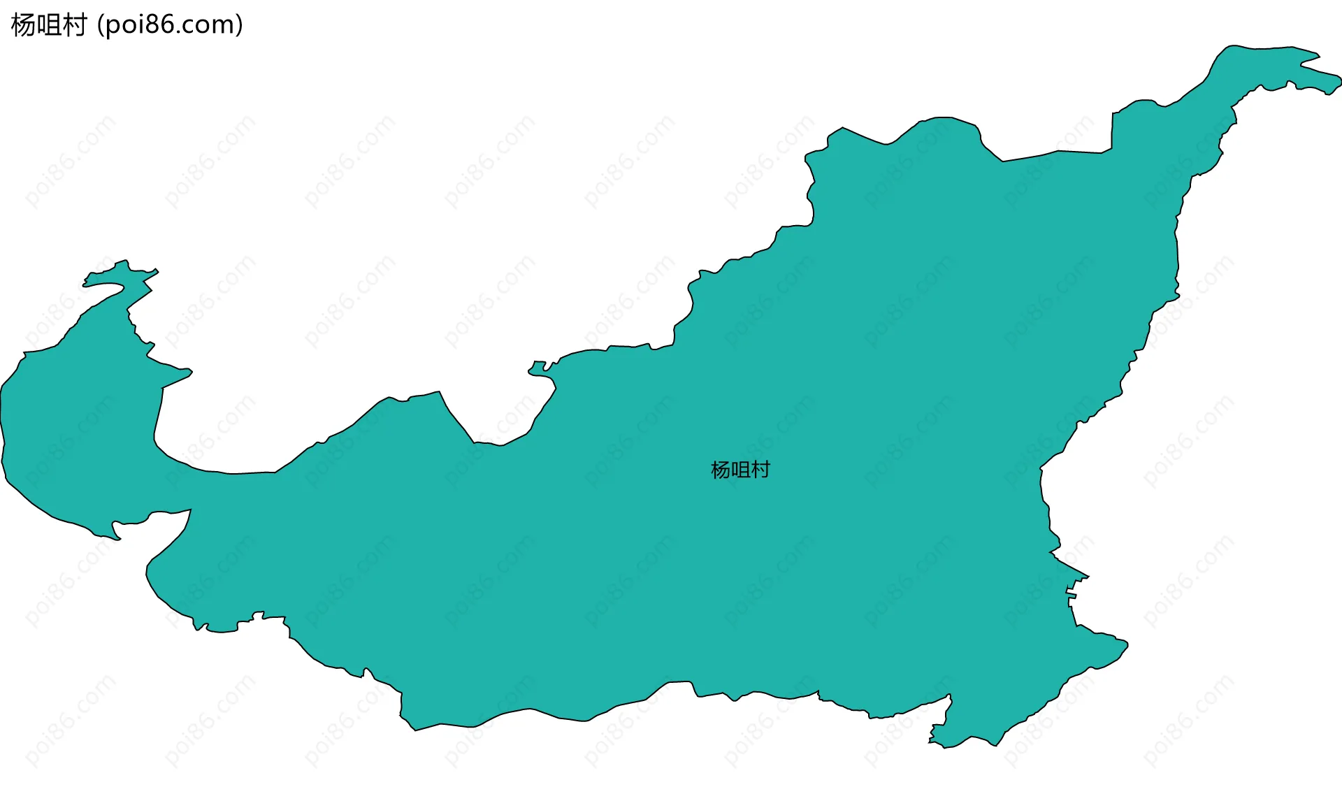 杨咀村边界地图