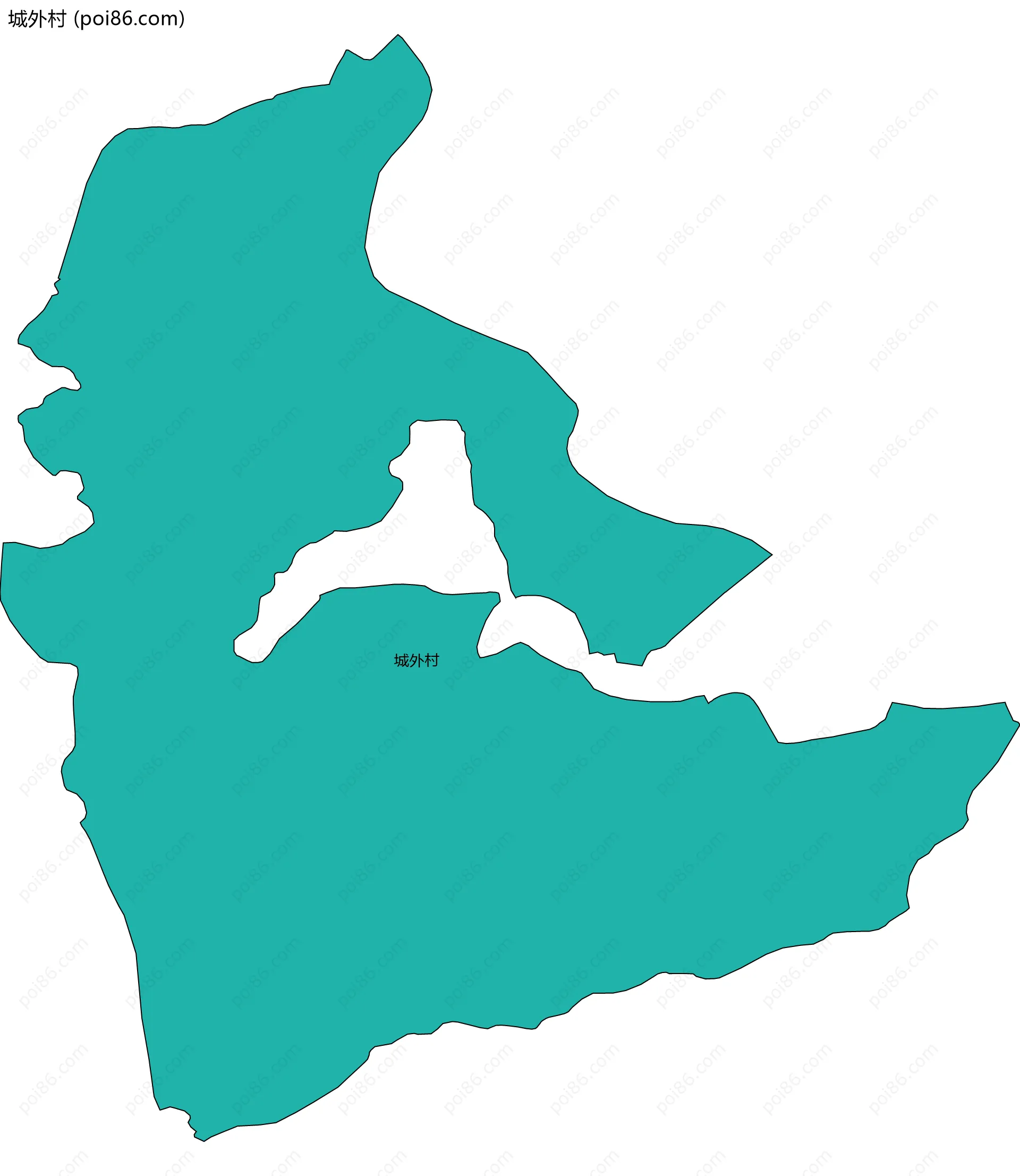 城外村边界地图
