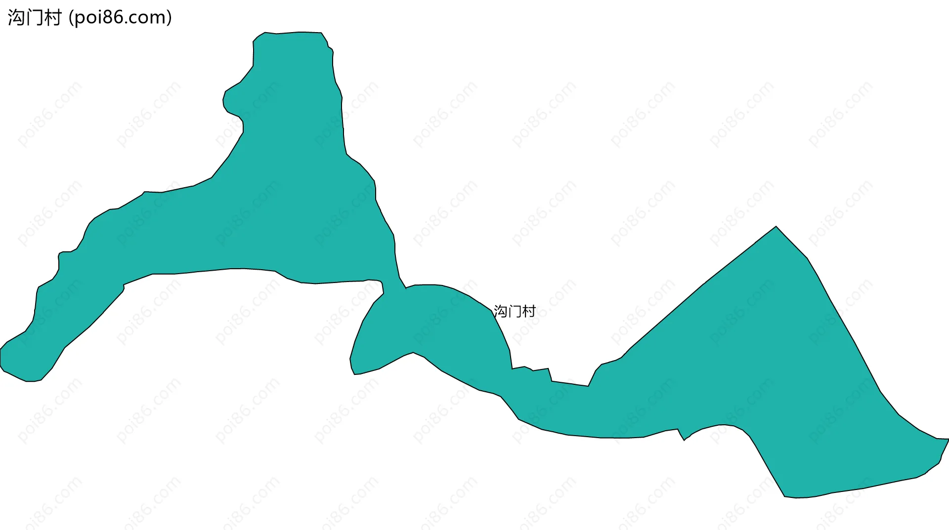 沟门村边界地图