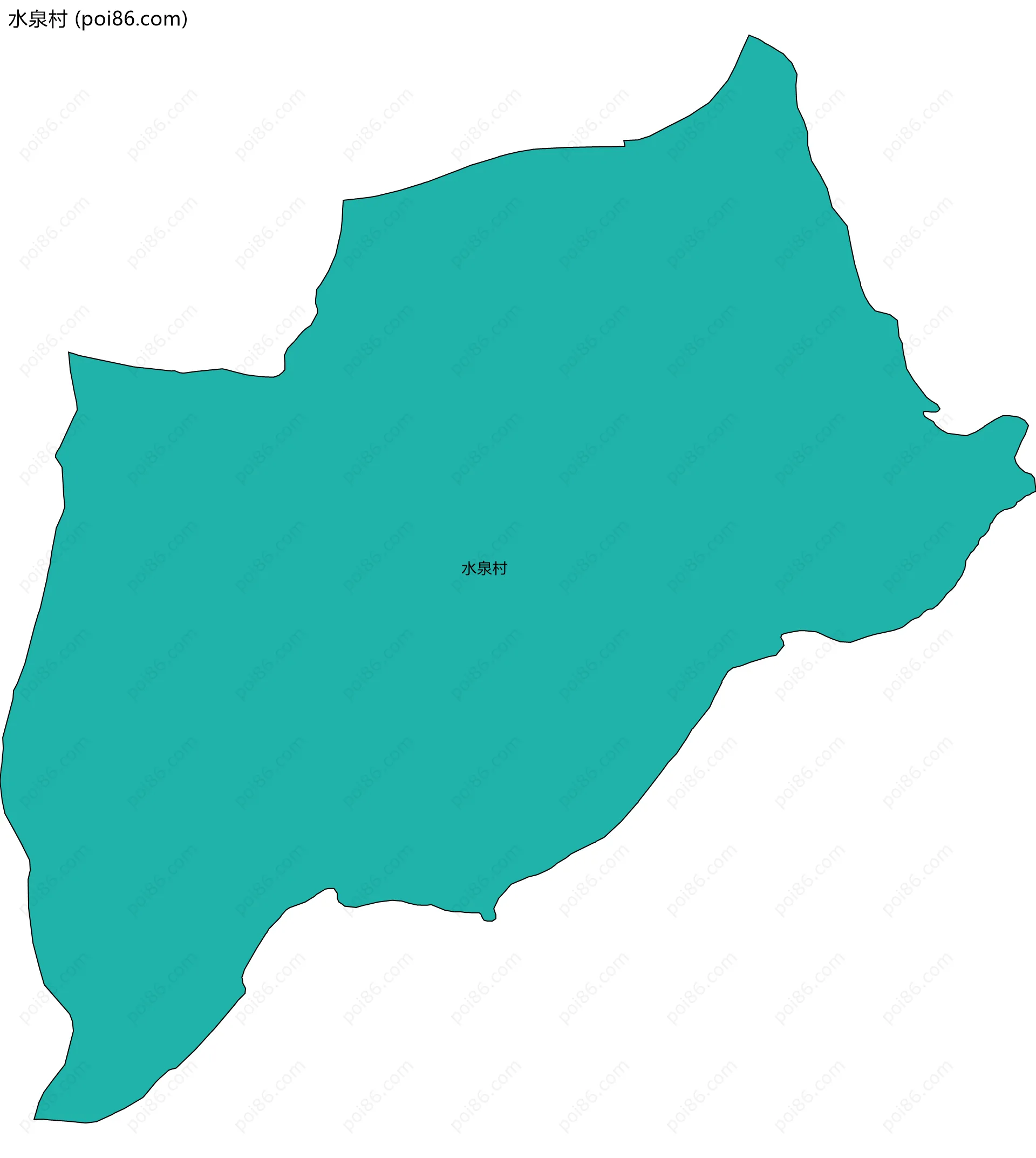 水泉村边界地图