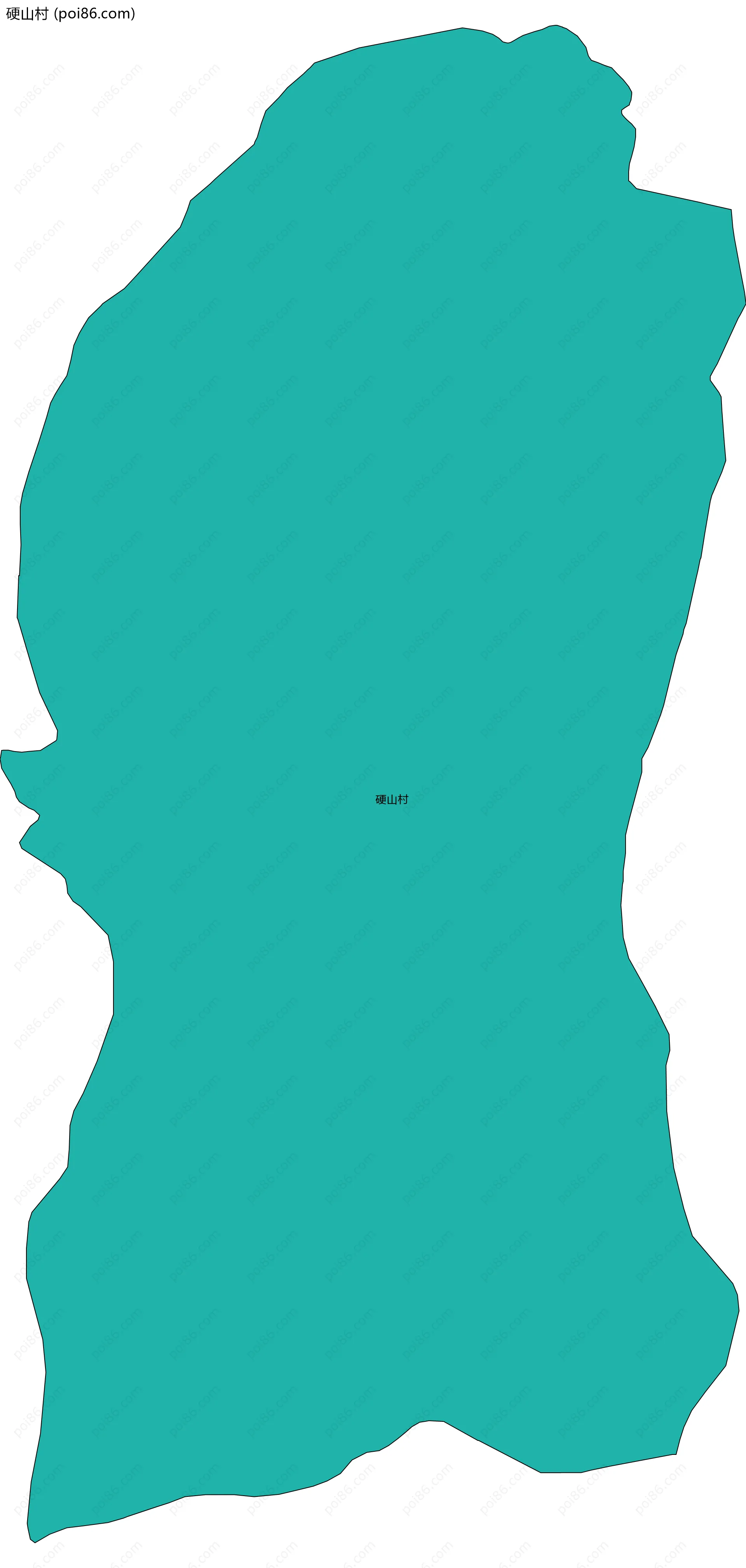 硬山村边界地图