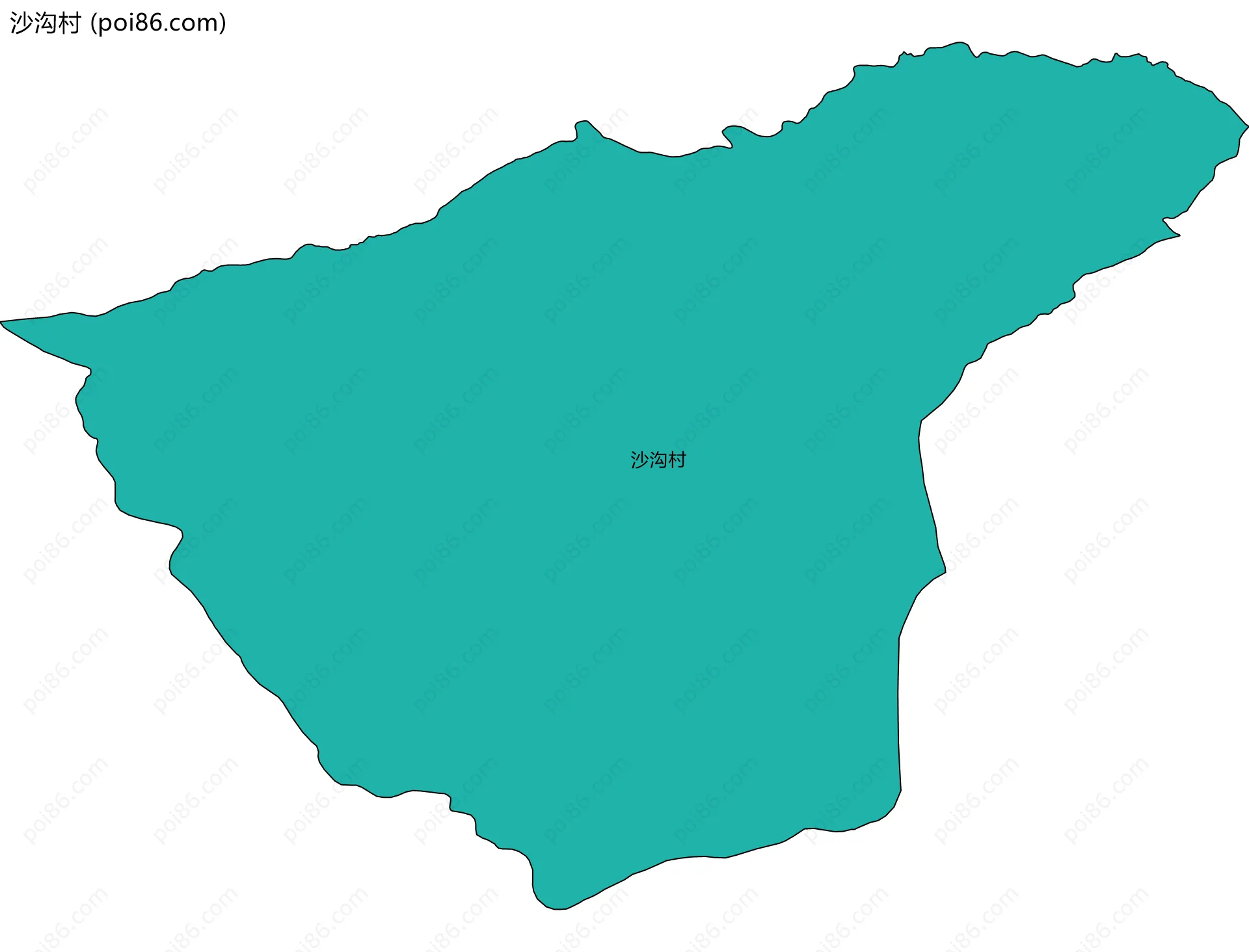 沙沟村边界地图