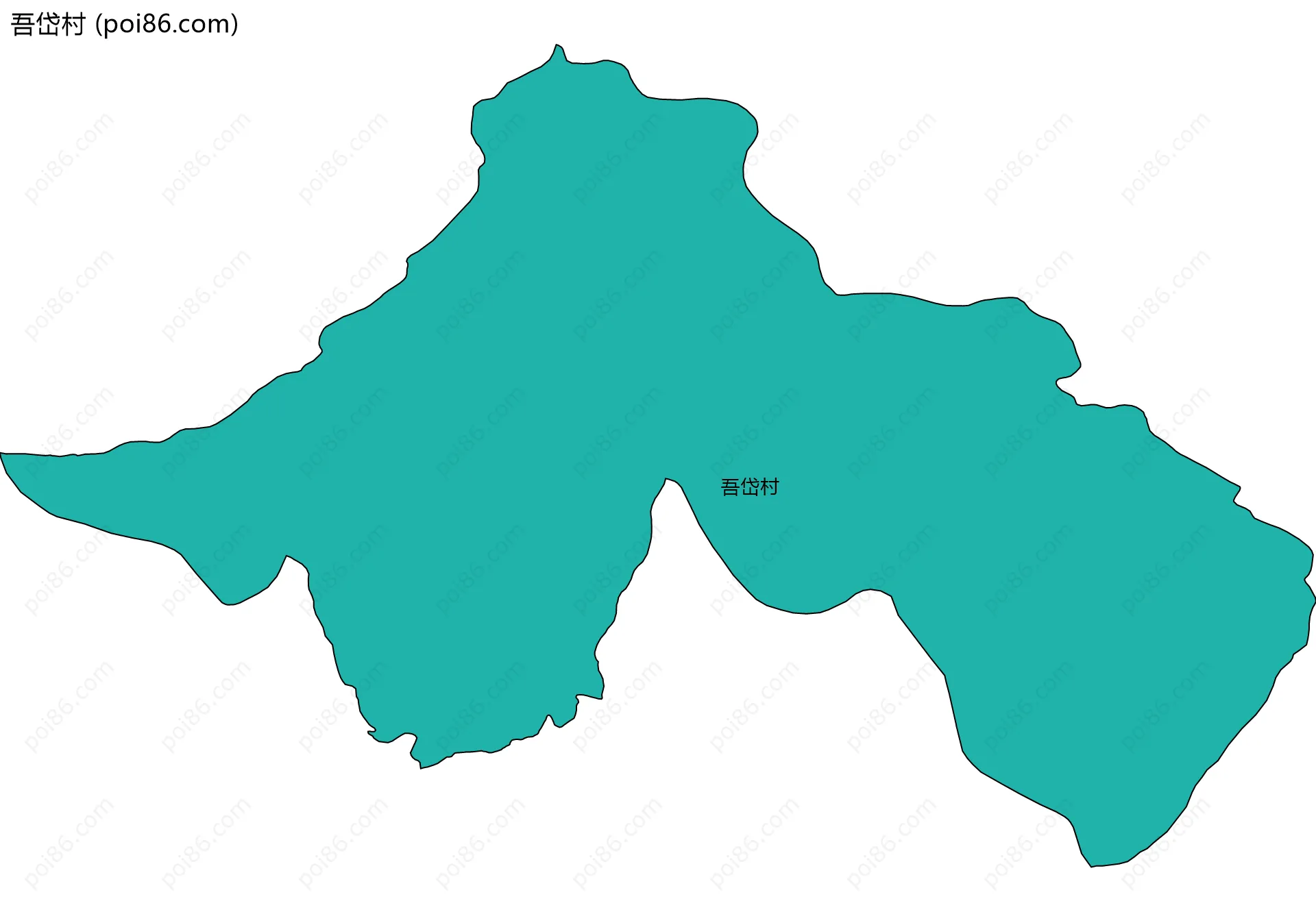 吾岱村边界地图