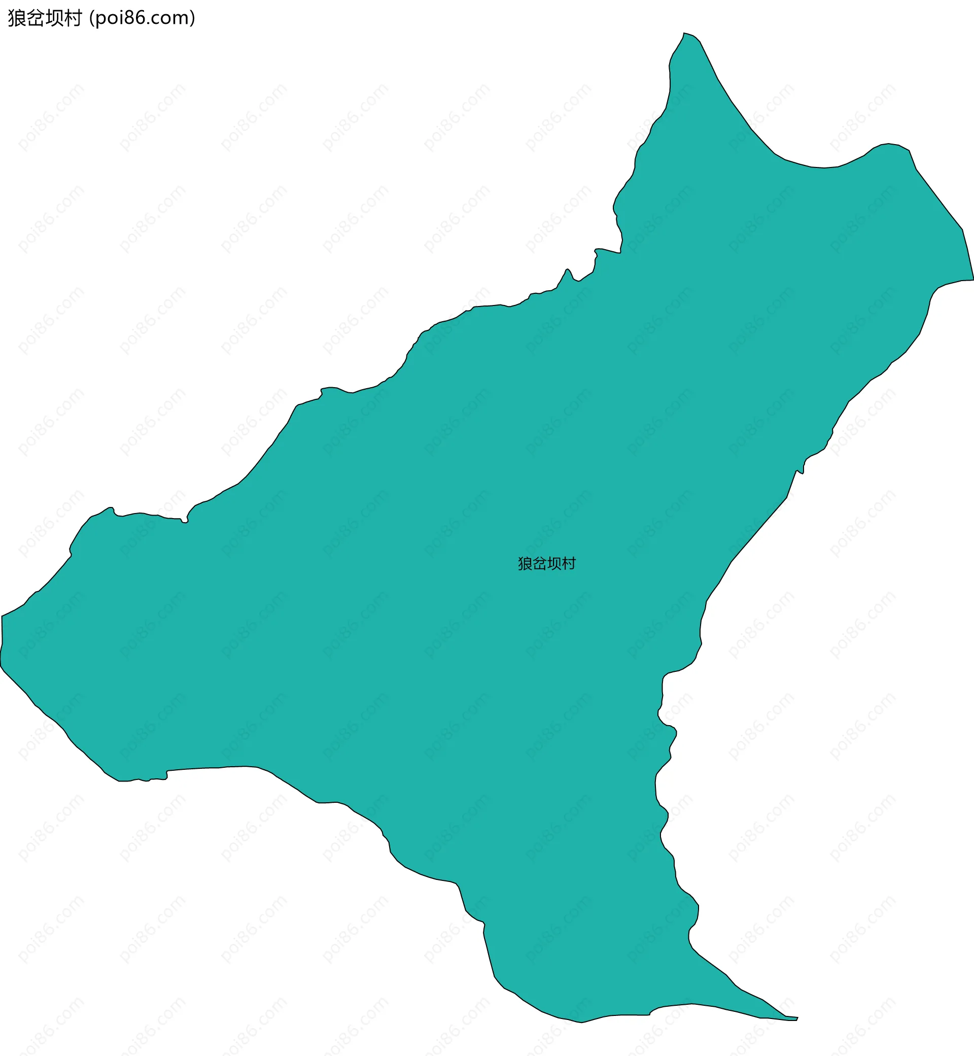 狼岔坝村边界地图