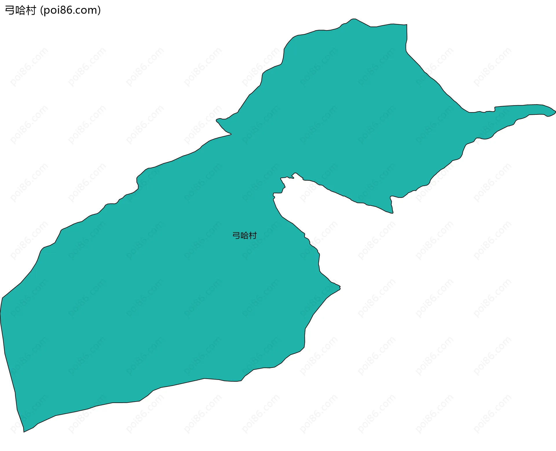 弓哈村边界地图