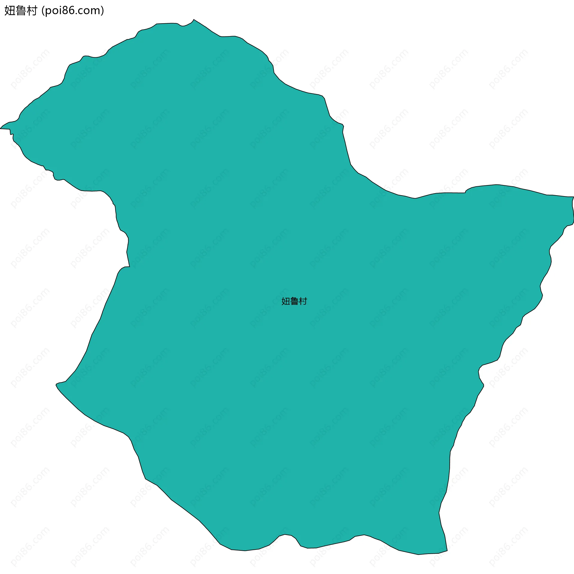 妞鲁村边界地图