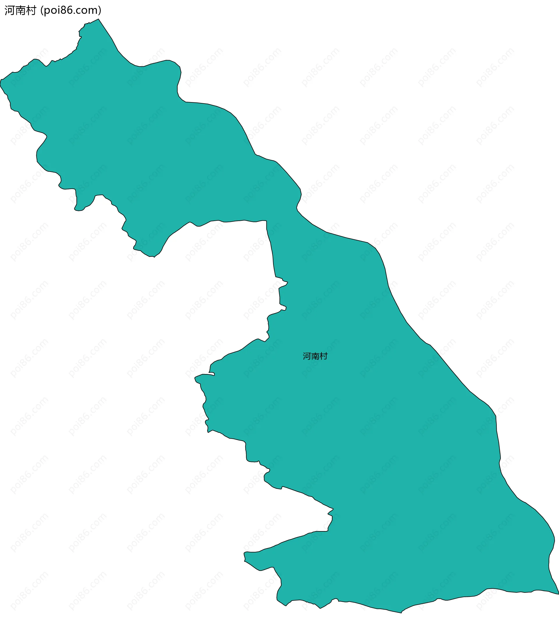 河南村边界地图